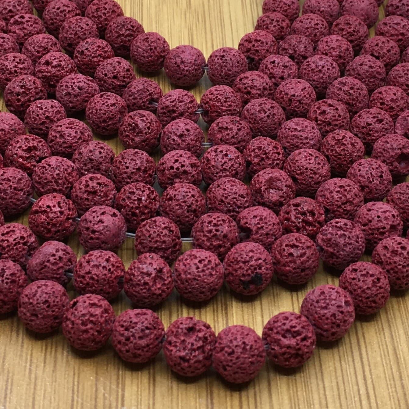 Burgundy Lava beads, Gem stone, Natural stones, 4mm, 6mm, 8mm, 10mm, 12mm, Wholesale beads, Canadian Supplier, Volcano Beads - image 4