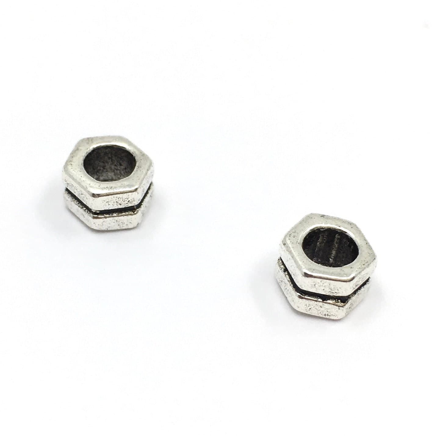 Spacer beads, 20Pcs Alloy Silver Spacer Beads, Vector bolt Spacer Bead, Beads, Jewelry Findings, Spacers for Bracelet, Bellaire Wholesale