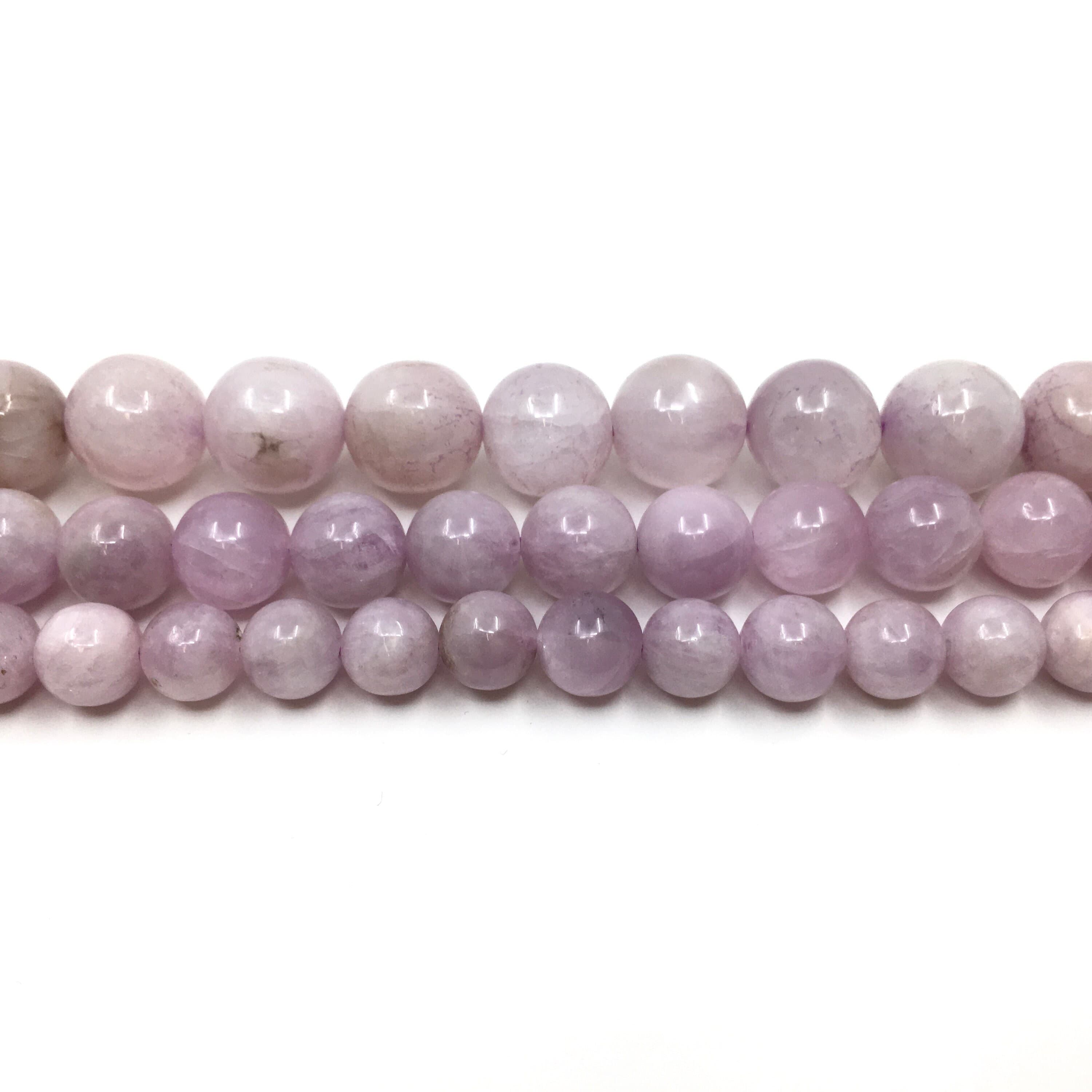 Kunzite Bead, Natural Stone Bead, 6mm, 8mm, 10mm, Good Luck Stone, Natural Stone, Canadian Supplier, Bellaire Wholesale, Bulk Buy, Healing
