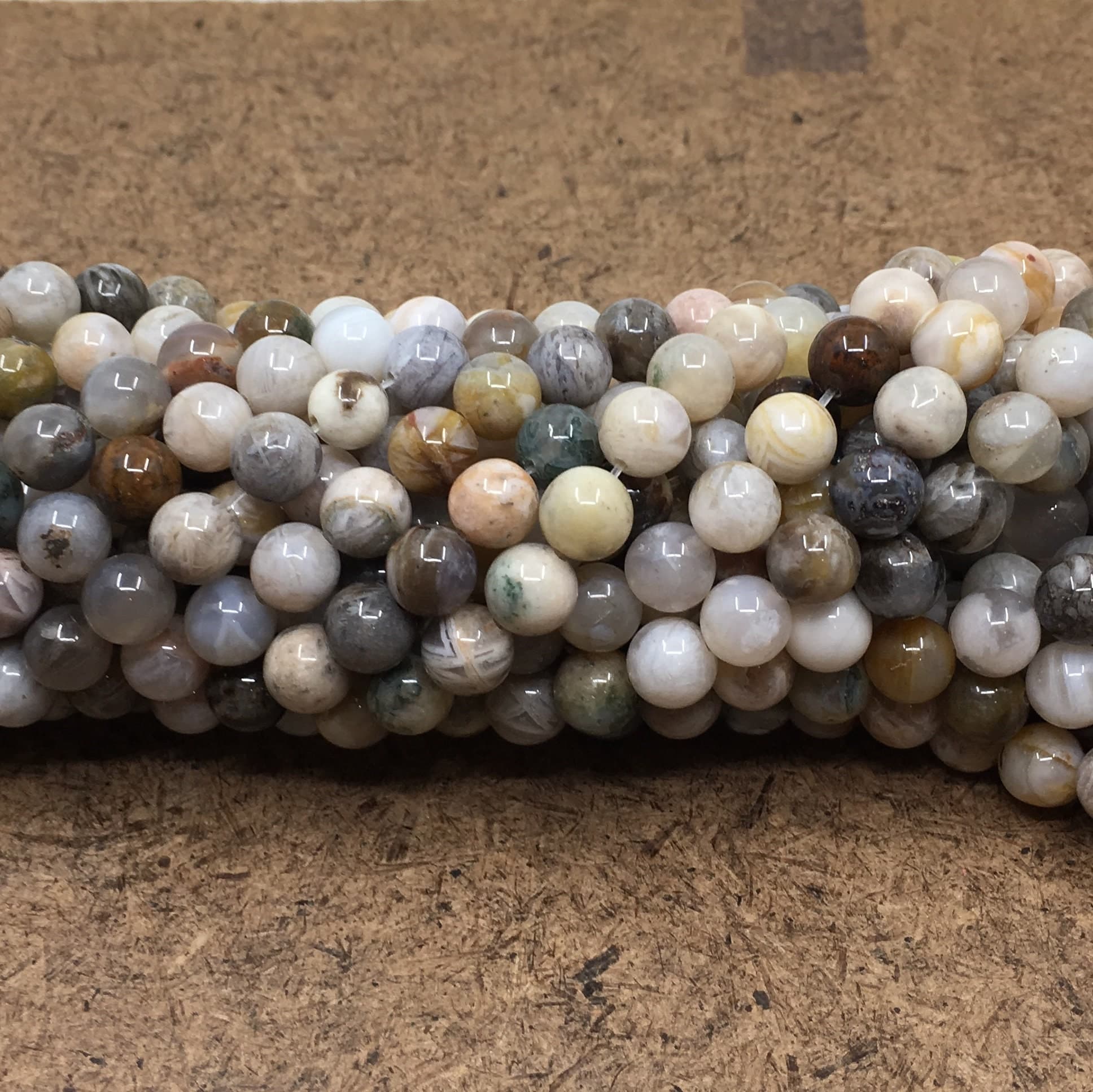 Bamboo Agate Stone Beads, 4mm, 6mm, 8mm, 10mm, Canadian Supplier, Bulk Buy Healing Stone, Beading Supplier