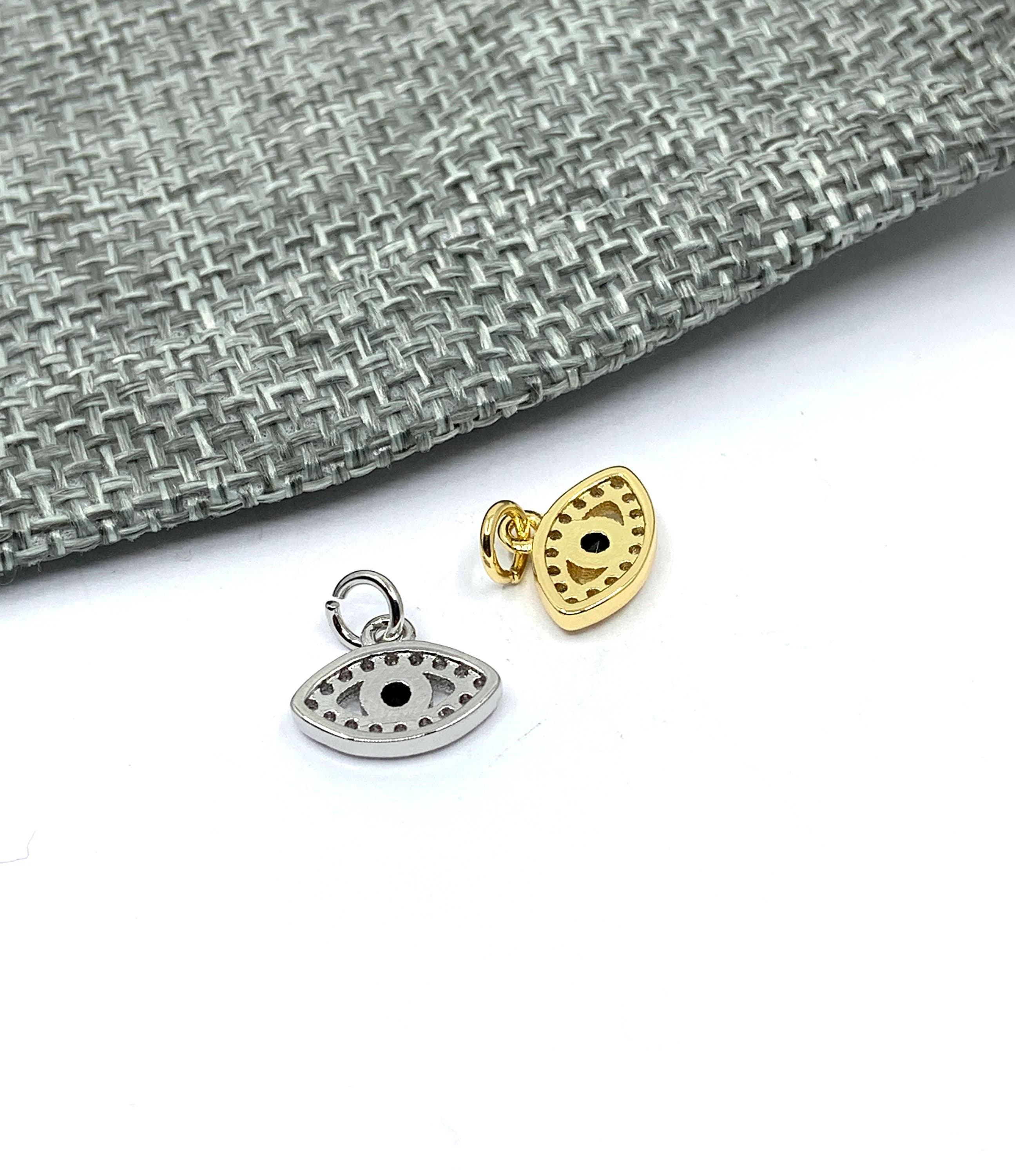 Back side of evil eye charm