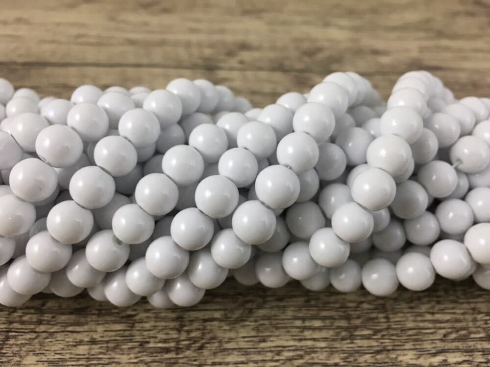 10mm White Glass Pearl Beads, Chalk White Faux pearl Beads, DIY Beads, Jewellery Supply beads, DIY Pearls, Canadian Supplier, Wholesale Buy