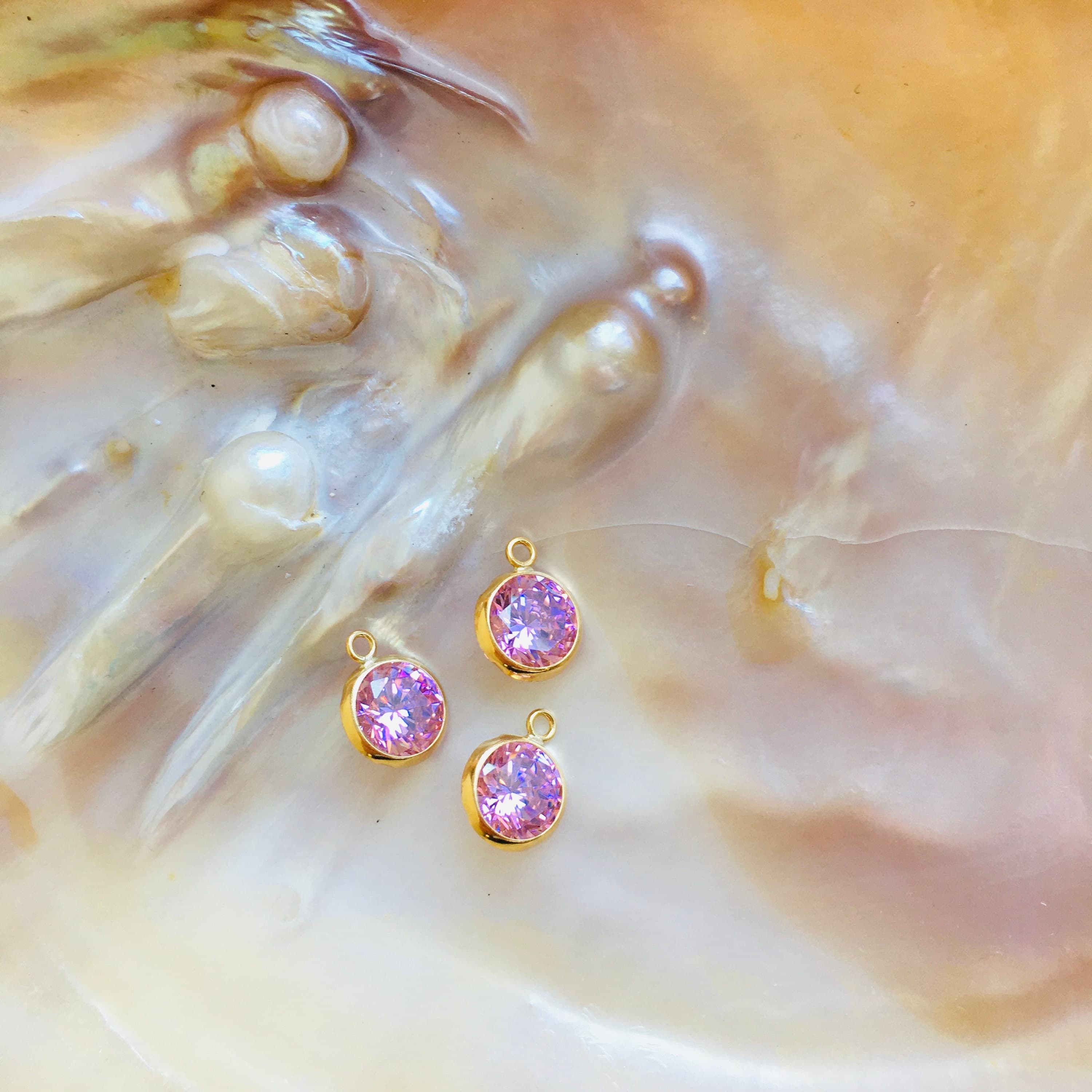 14k Gold Filled birth stone charms, Birthstone charms, Birth Month Stones, Cubic Zirconia Birthday Charms, Gold Filled, Bellaire Wholesale - image 3