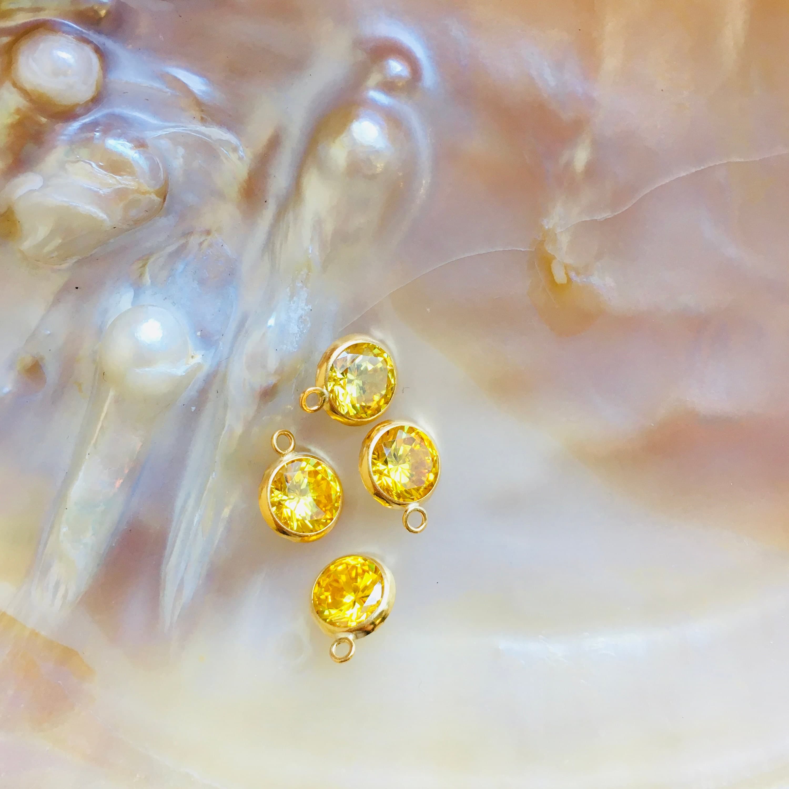 14k Gold Filled birth stone charms, Birthstone charms, Birth Month Stones, Cubic Zirconia Birthday Charms, Gold Filled, Bellaire Wholesale - image 5
