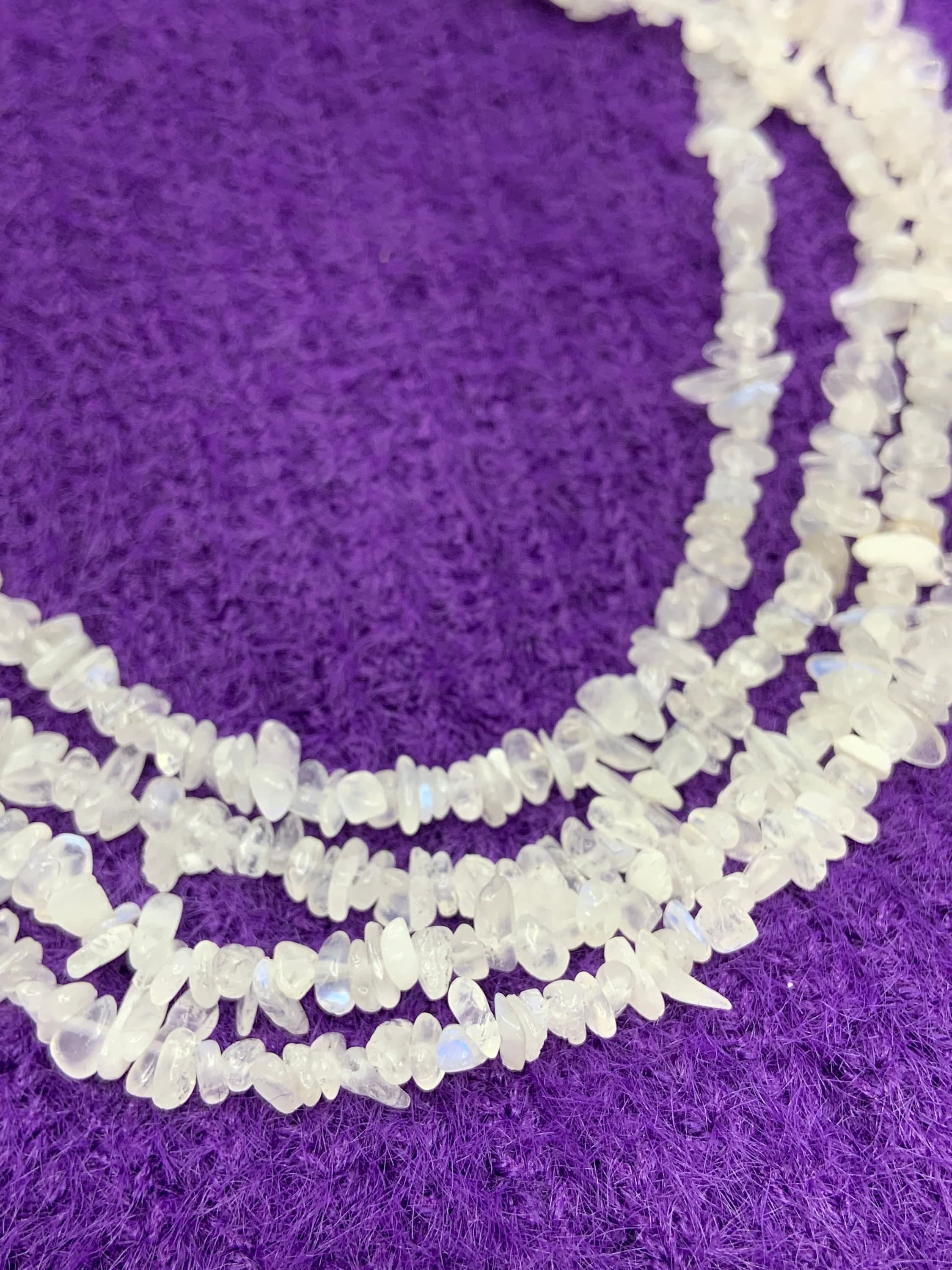 Moonstone Chip Beads, Rainbow Moonstone, Flashy, Natural Stone Chips, 3x5mm, 5x8mm Full Strand, Irregular Shape, Jewelry Making, Wholesale - image 5