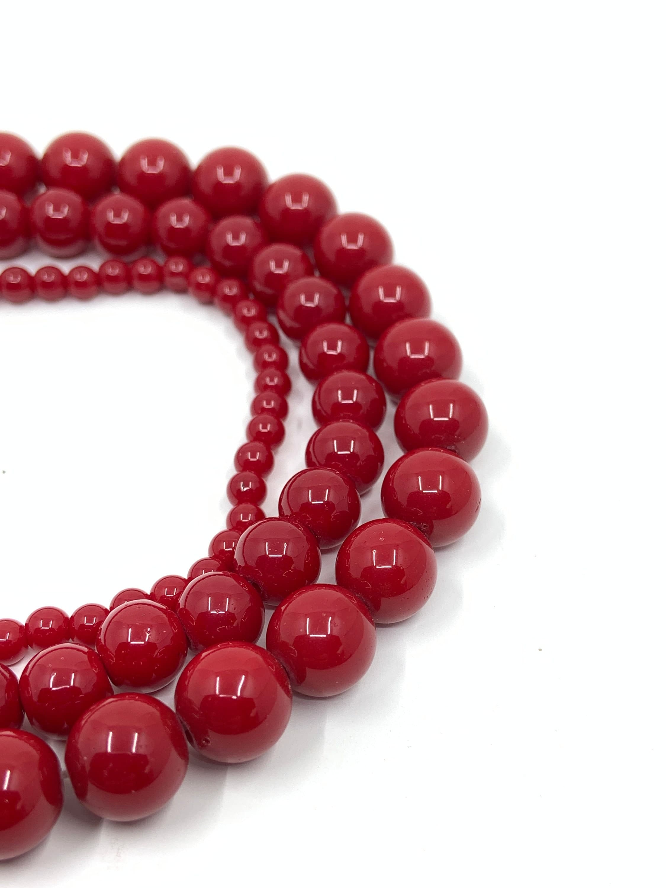 Red Czech Opaque Glass Beads, Round Loose, Jewelry Making Beads, 4mm, 8mm, 10mm, Red Glass Beads, Coated Beads, Smooth Round Beads, Bulk Buy - image 5