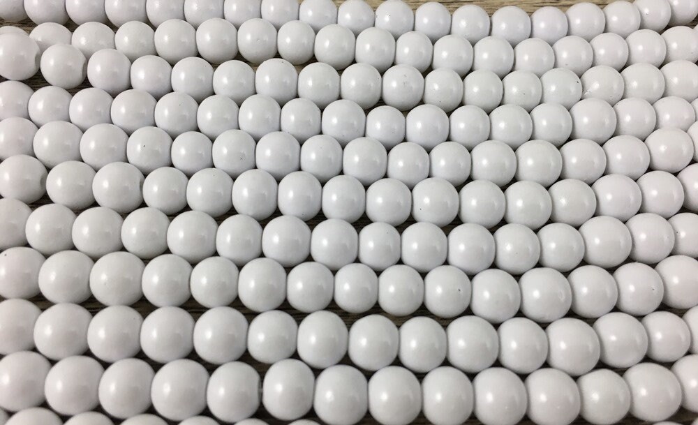 10mm White Glass Pearl Beads, Chalk White Faux pearl Beads, DIY Beads, Jewellery Supply beads, DIY Pearls, Canadian Supplier, Wholesale Buy - image 4
