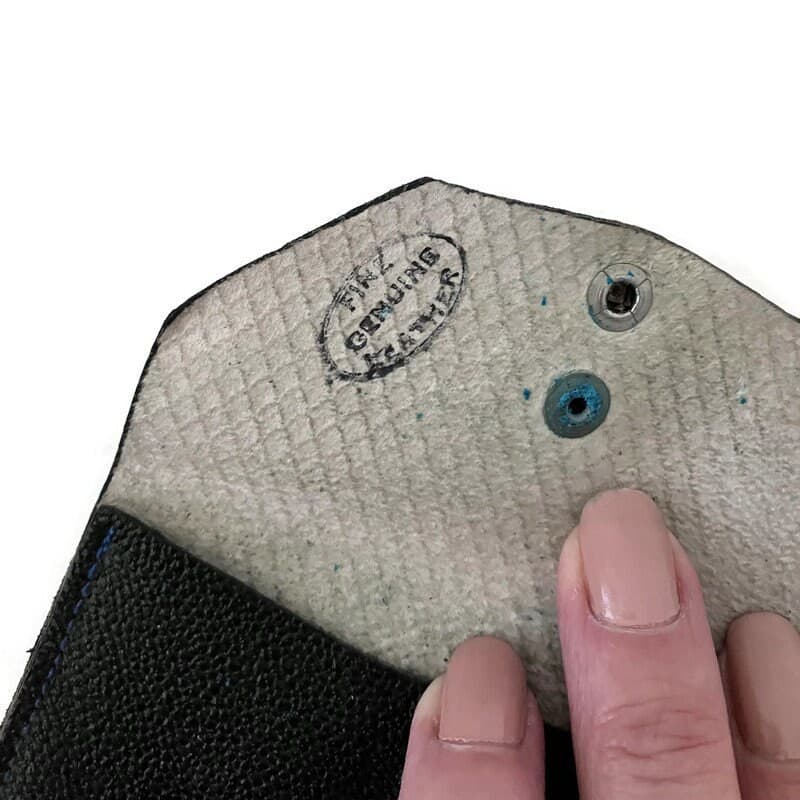 Vintage Mid-Century Pink Brown Leather Coin Purse | Embossed Genuine Leather | Snap Closure Change Wallet - image 3