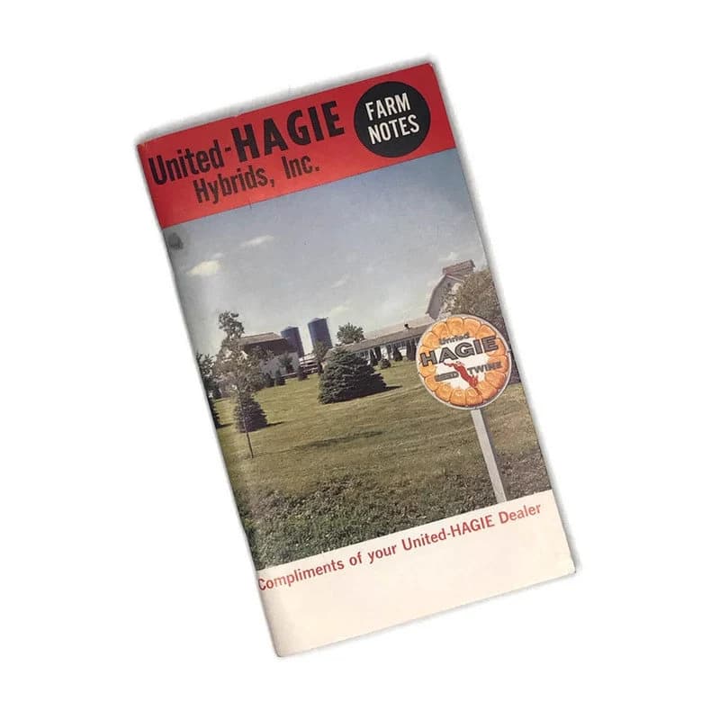 Vintage 1962 Farm Notebook | United-HAGIE Hybrids | Agricultural Ephemera | Unused Pocket Notes | Midcentury Farming