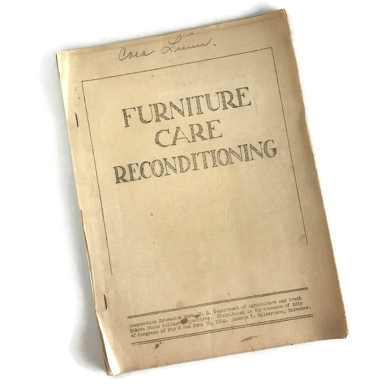 1914 USDA Furniture Care Manual: Antique Wood Restoration Guide