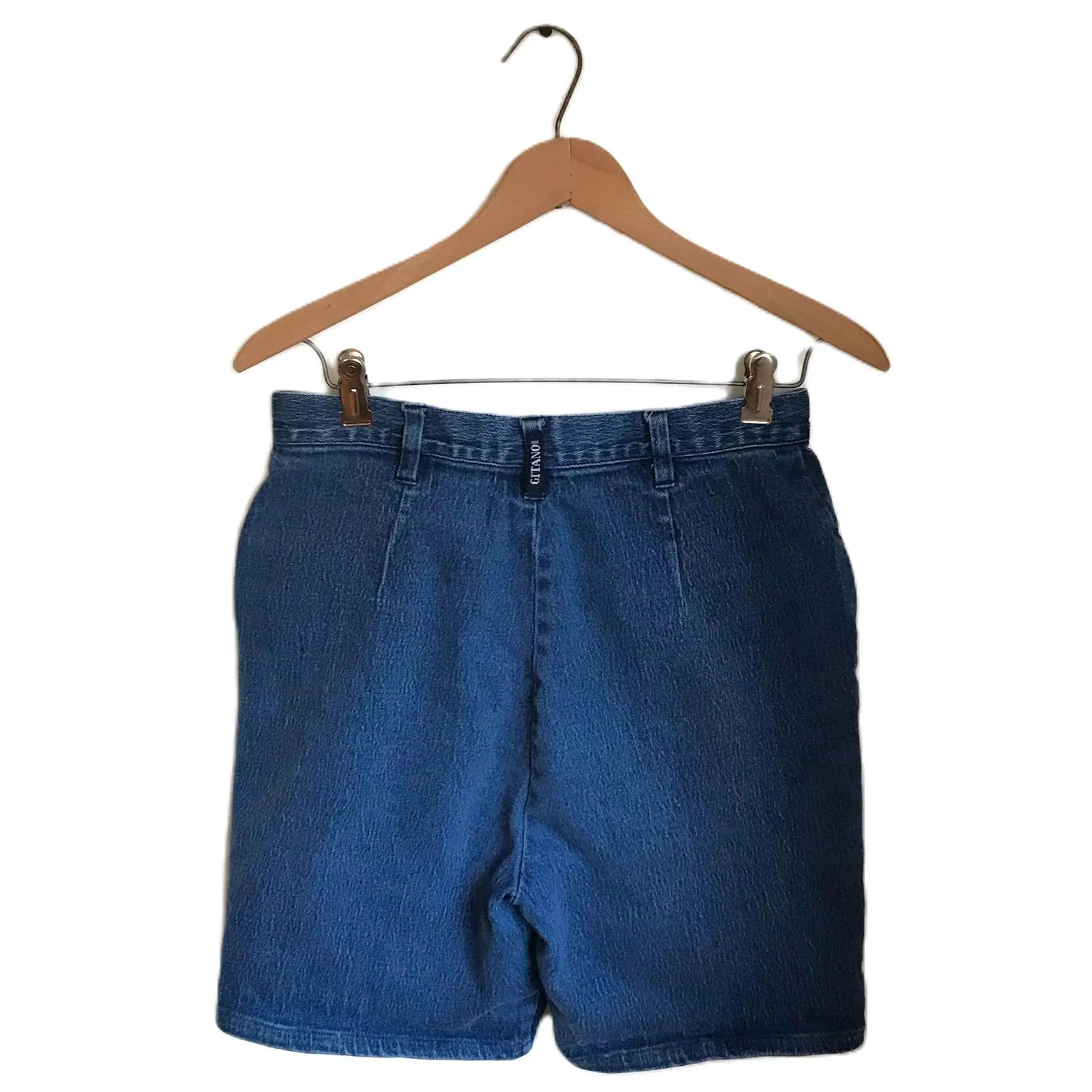 Vintage 80s Gitano Denim Shorts: High Waist Zipper Pocket, Kids Size 11/12 - image 3