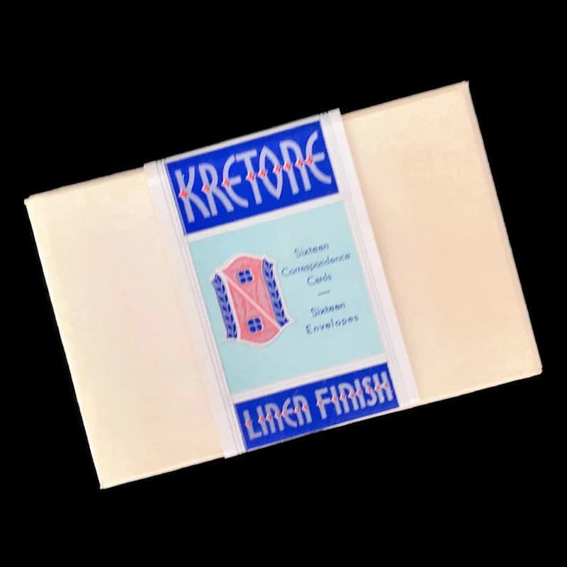 Vintage Kretone Linen Stationery Set: 1950s Correspondence Cards & Envelopes