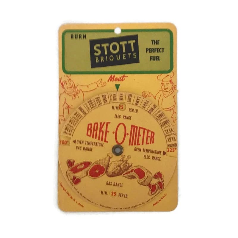 1947 Bake-O-Meter: Vintage Kitchen Meat Temperature Guide