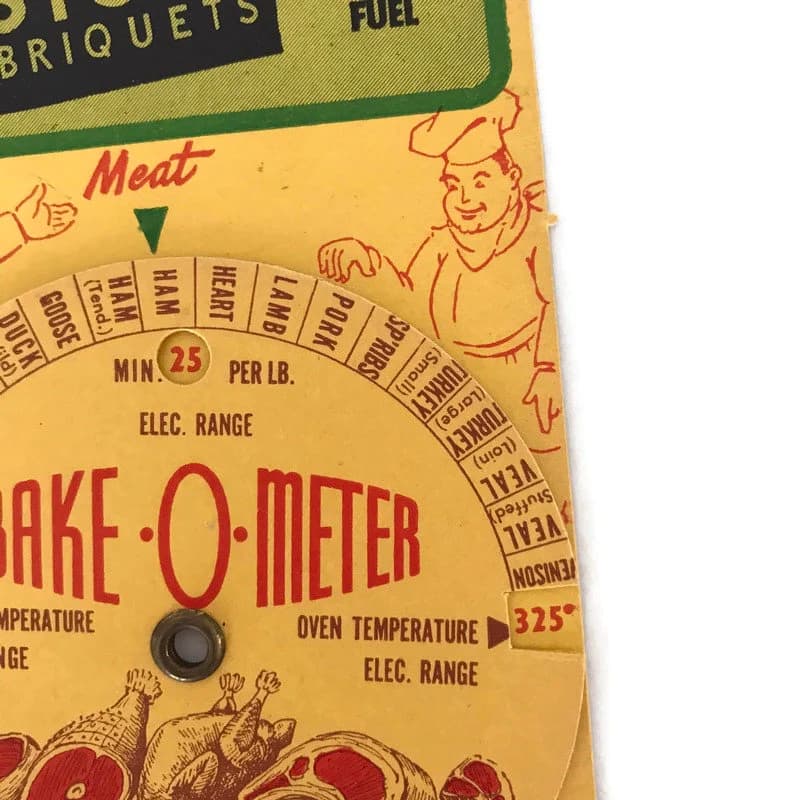 1947 Bake-O-Meter: Vintage Kitchen Meat Temperature Guide - image 3