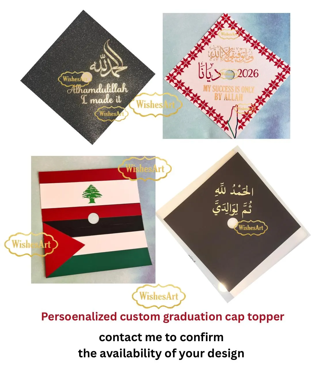 custom personalized graduation cap topper