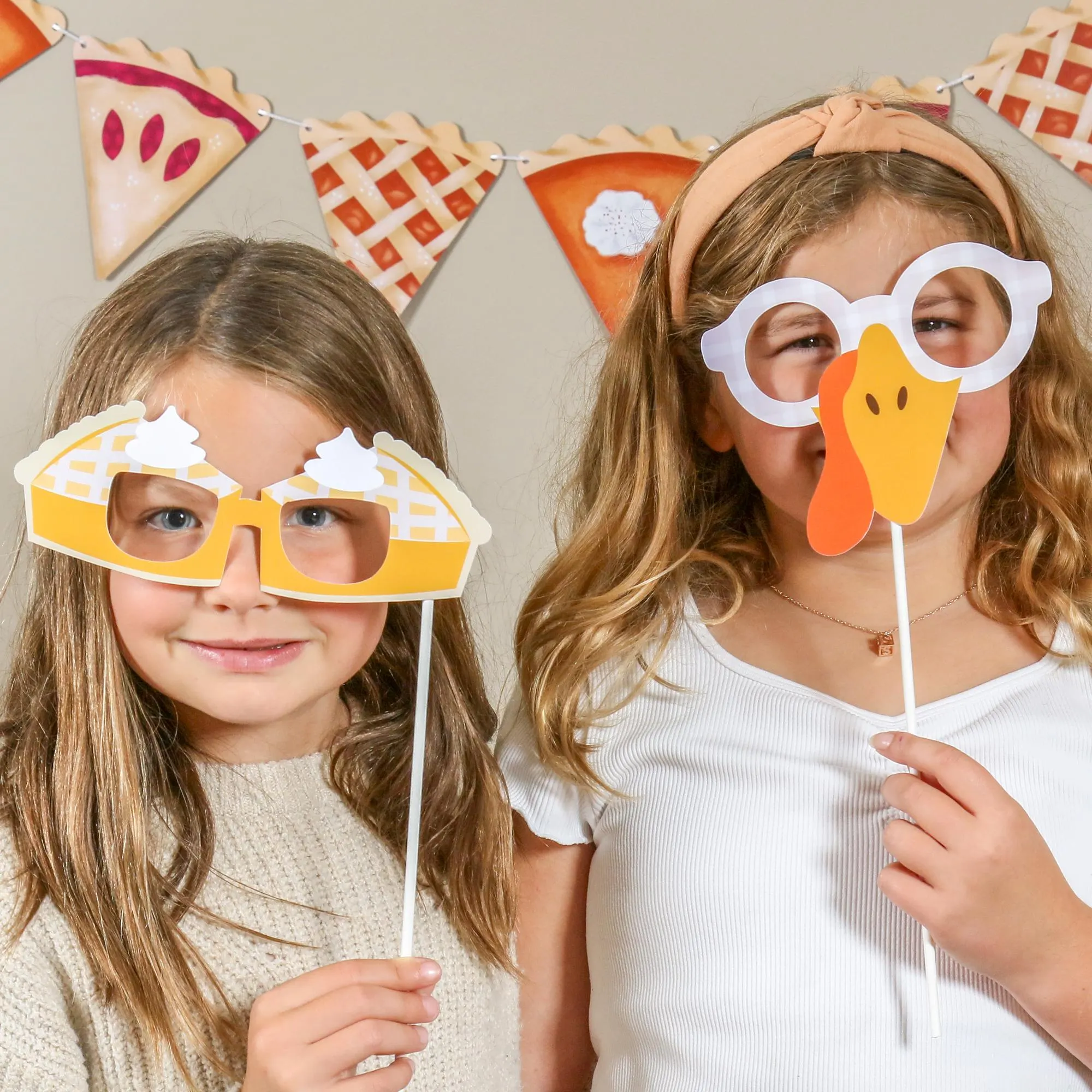Fall Friends Thanksgiving Glasses - Paper Card Stock Friendsgiving Party Photo Booth Props Kit - 10 Count - image 3