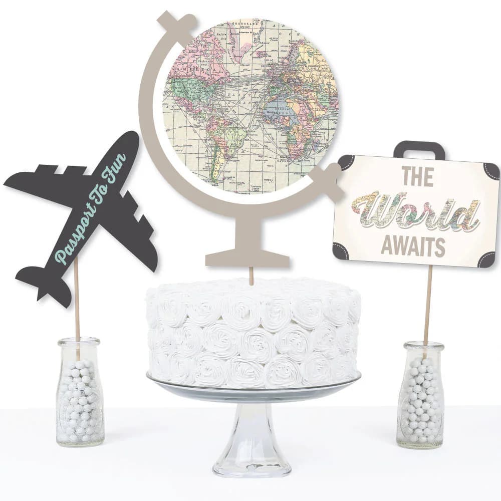 World Awaits - Centerpiece Sticks - Travel Themed Party Table Toppers - Graduation or Retirement Centerpiece Party Supplies - 15 Ct. - image 4