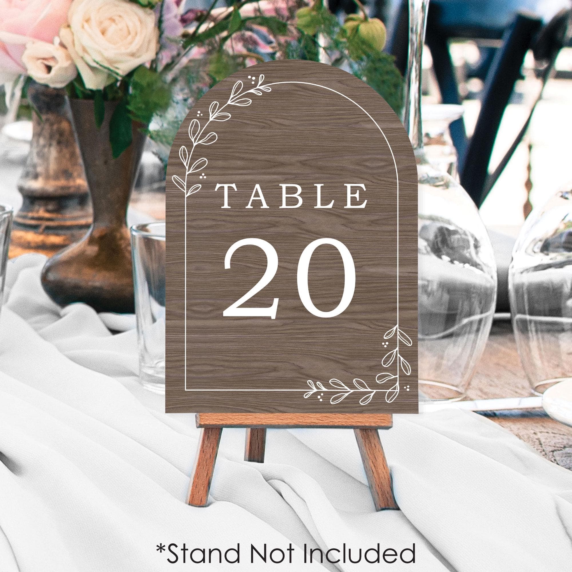 Rustic Wedding Table Numbers, Engagement and Anniversary Party Centerpieces, Double-Sided 5 x 7 inches Paper Cards, Table Numbers - 1-20 - image 4
