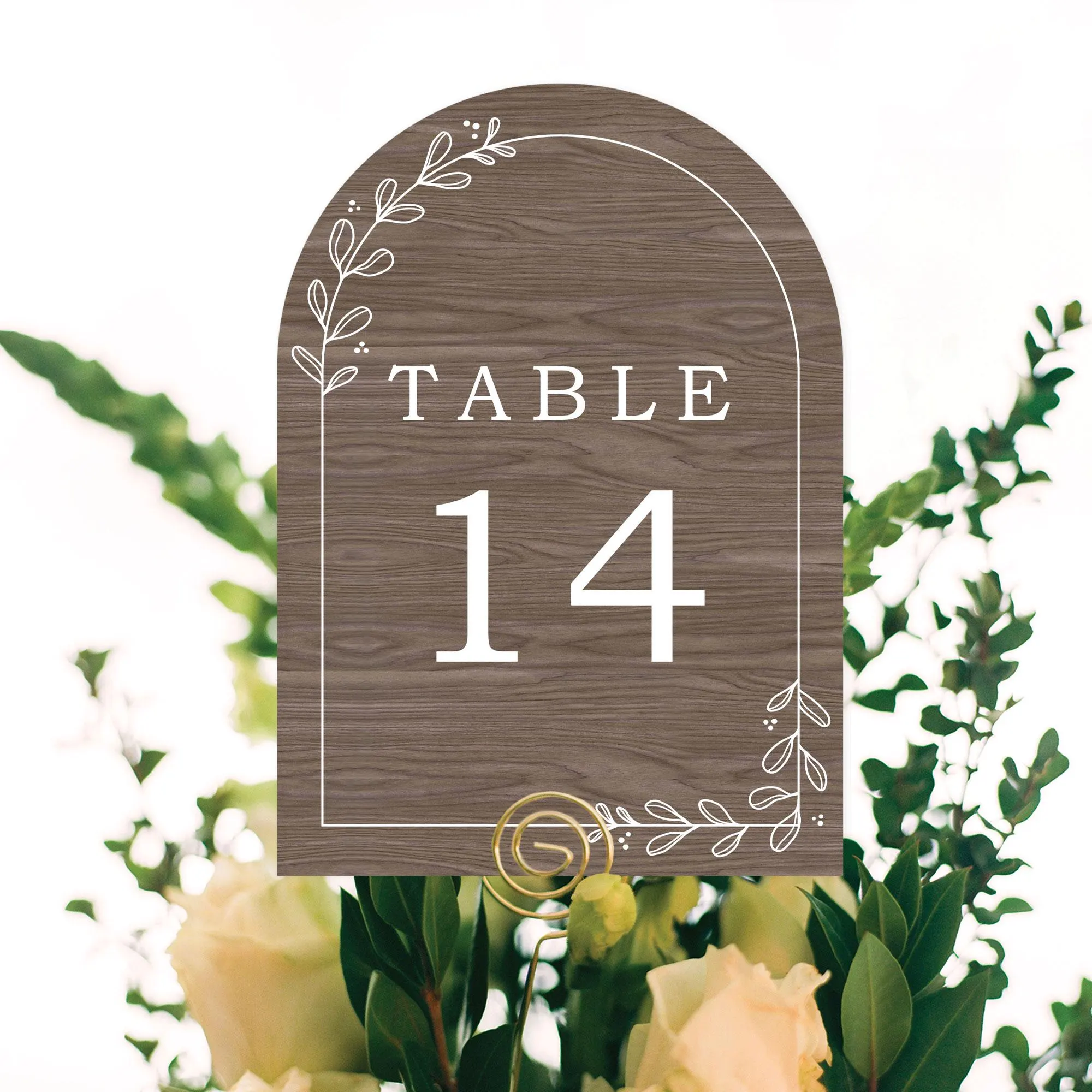 Rustic Wedding Table Numbers, Engagement and Anniversary Party Centerpieces, Double-Sided 5 x 7 inches Paper Cards, Table Numbers - 1-20 - image 5