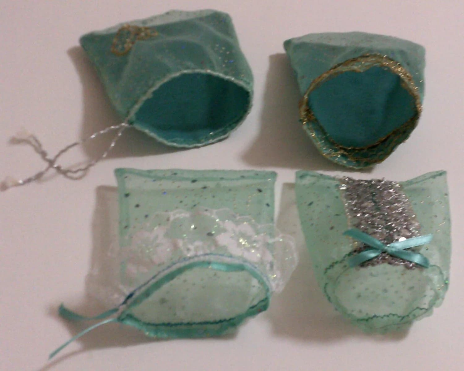 SALE! Exquisite Glamour Pouches & Chic Sachets for Gifting or Storing Jewelry. Very Well Made! Rich Shimmery Chiffon Fabric. DISCOUNT Price!