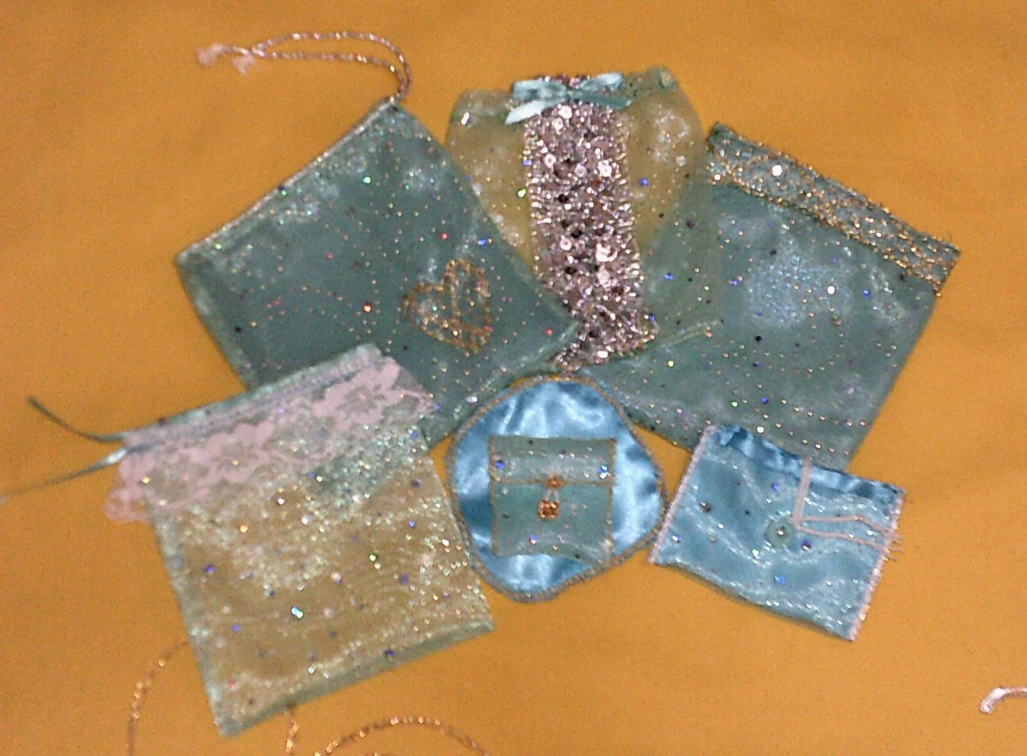 SALE! Exquisite Glamour Pouches & Chic Sachets for Gifting or Storing Jewelry. Very Well Made! Rich Shimmery Chiffon Fabric. DISCOUNT Price! - image 3