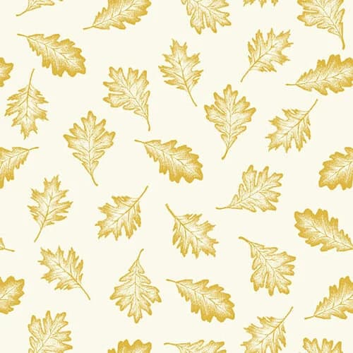 6315M-40 Gold Metallic Oak Leaves by Studio e Fabrics
