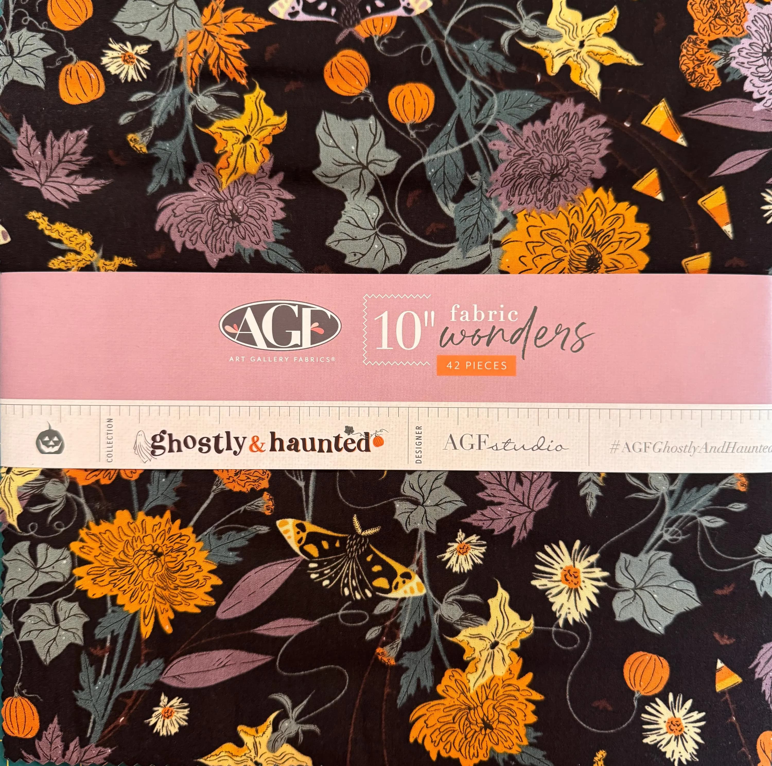 Ghostly and Haunted by Art Gallery Fabrics 10'' Square Pack