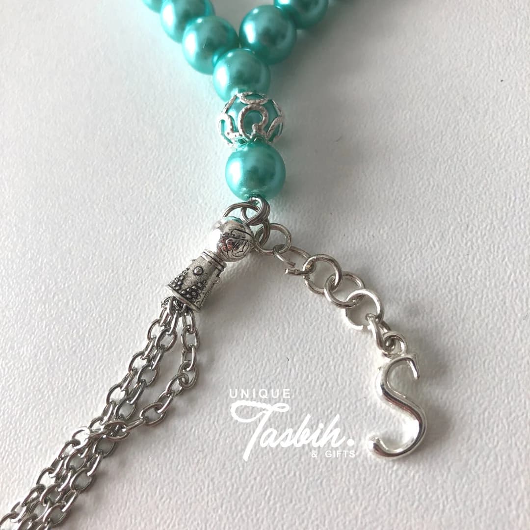 Tasbih 33 beads | Muslim Prayer beads with letter | Initials | Personalized | Subha Islamic Prayer Beads | Misbaha | Musalah