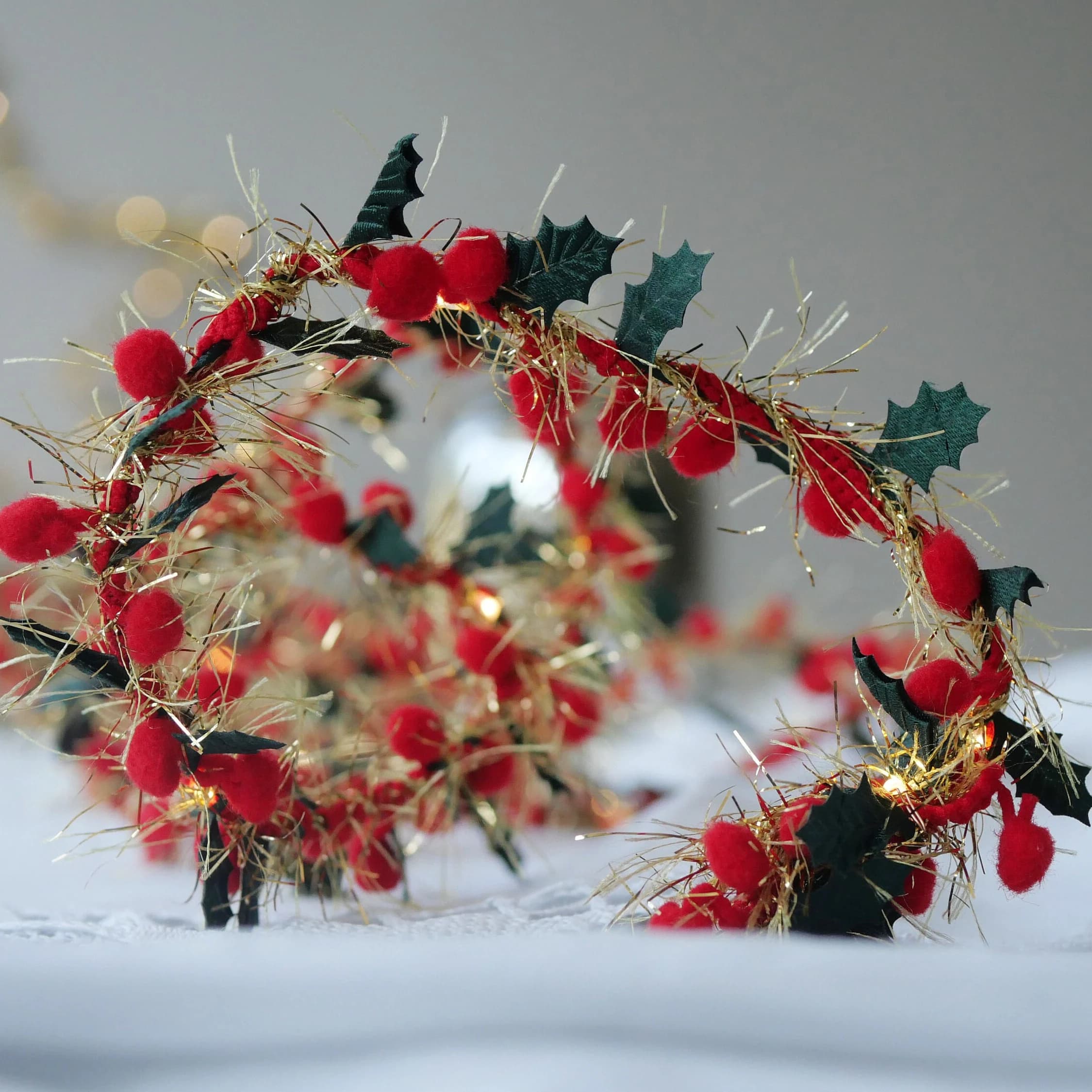 Holly & Berry Christmas Fairy Lights | Christmas String Lights | Festive Table Decor
