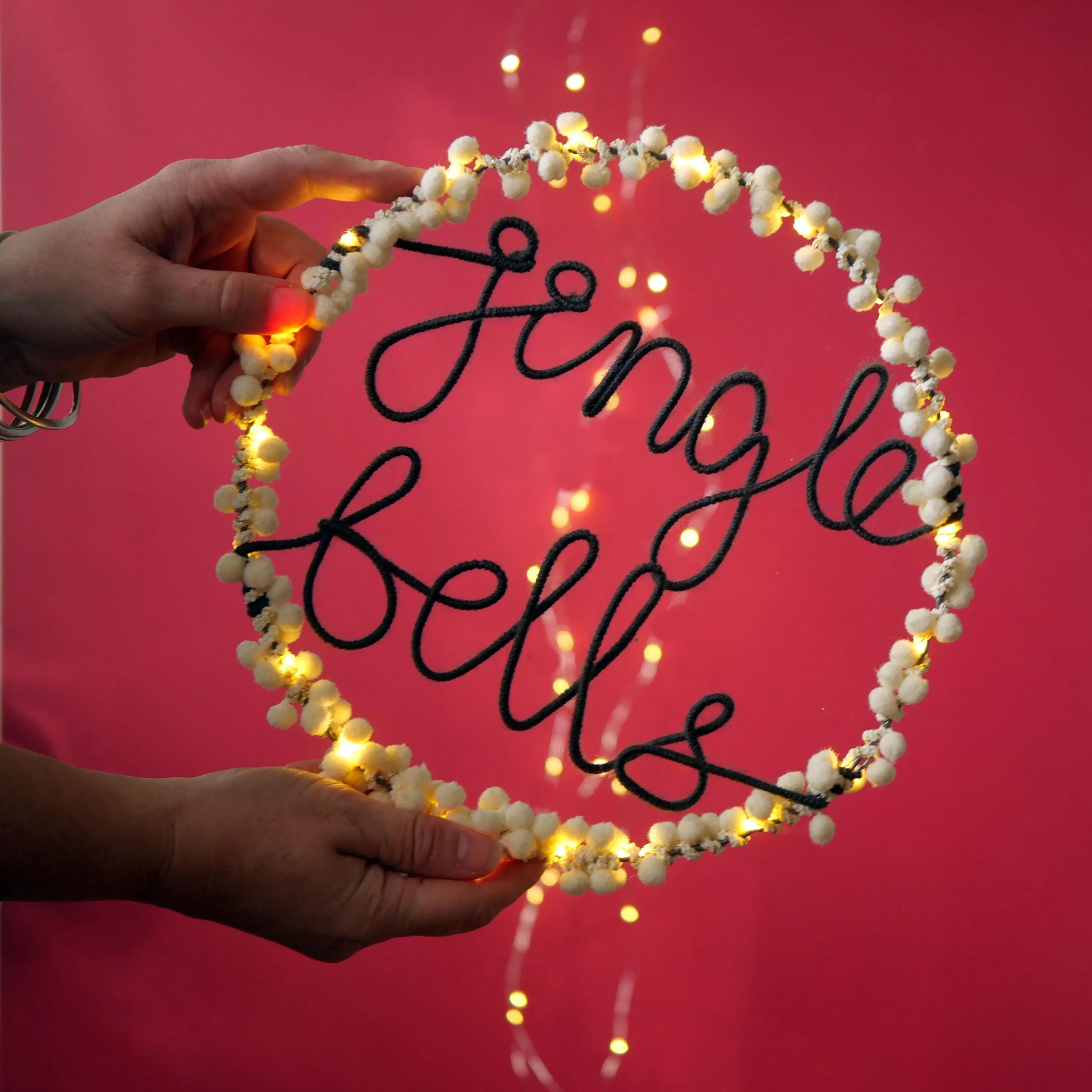 Jingle Bells Christmas Wreath: Handmade Holiday Door Decor - image 3