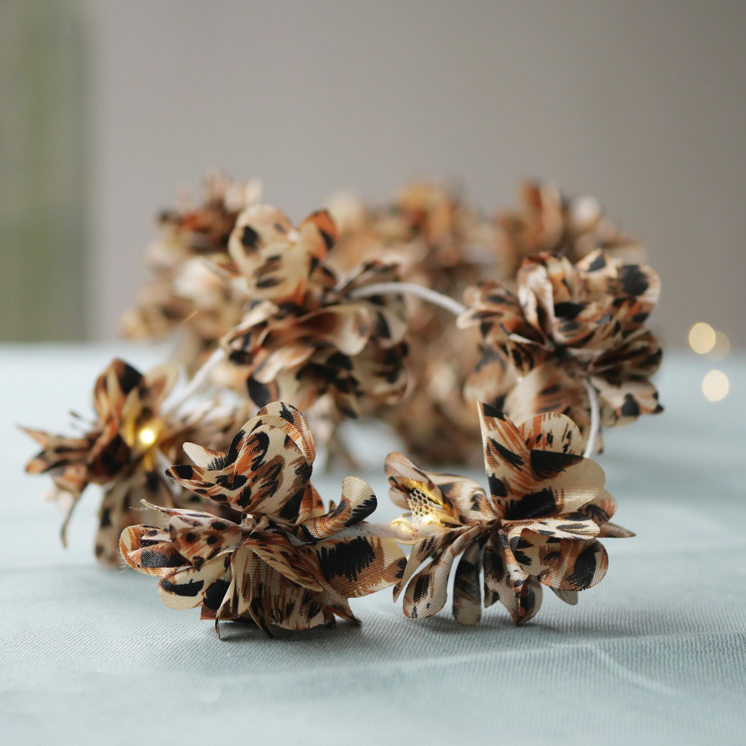 Leopard Print Flower Fairy Lights | Wedding Decorations | Petal String Lights - image 3