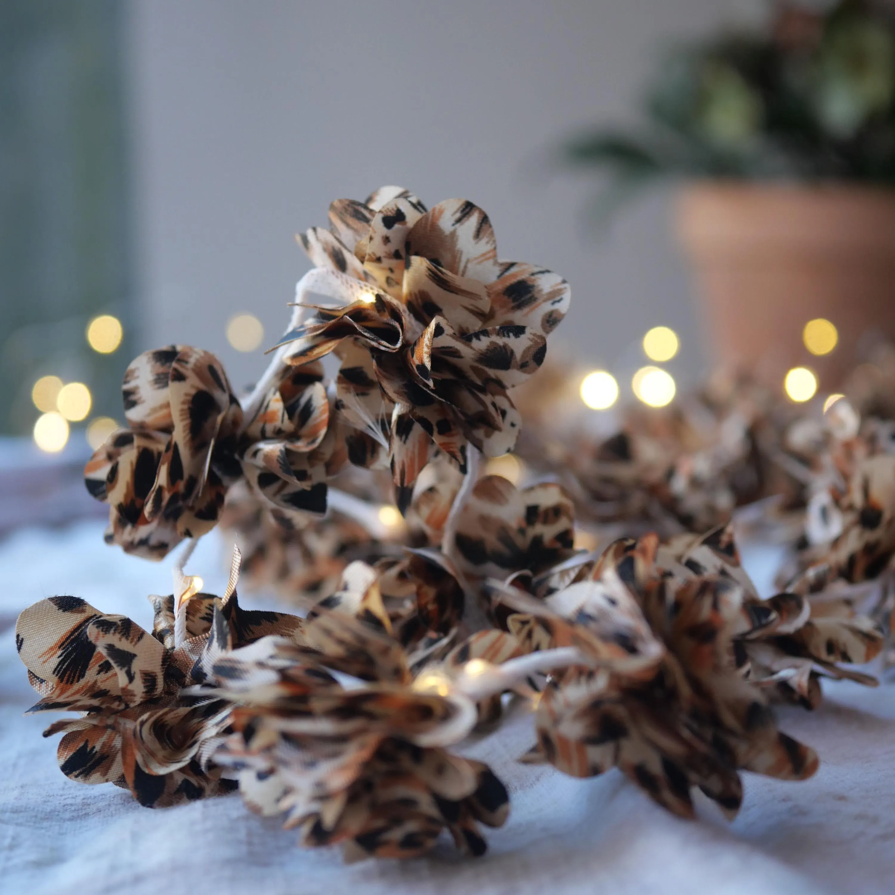 Leopard Print Flower Fairy Lights | Wedding Decorations | Petal String Lights - image 4