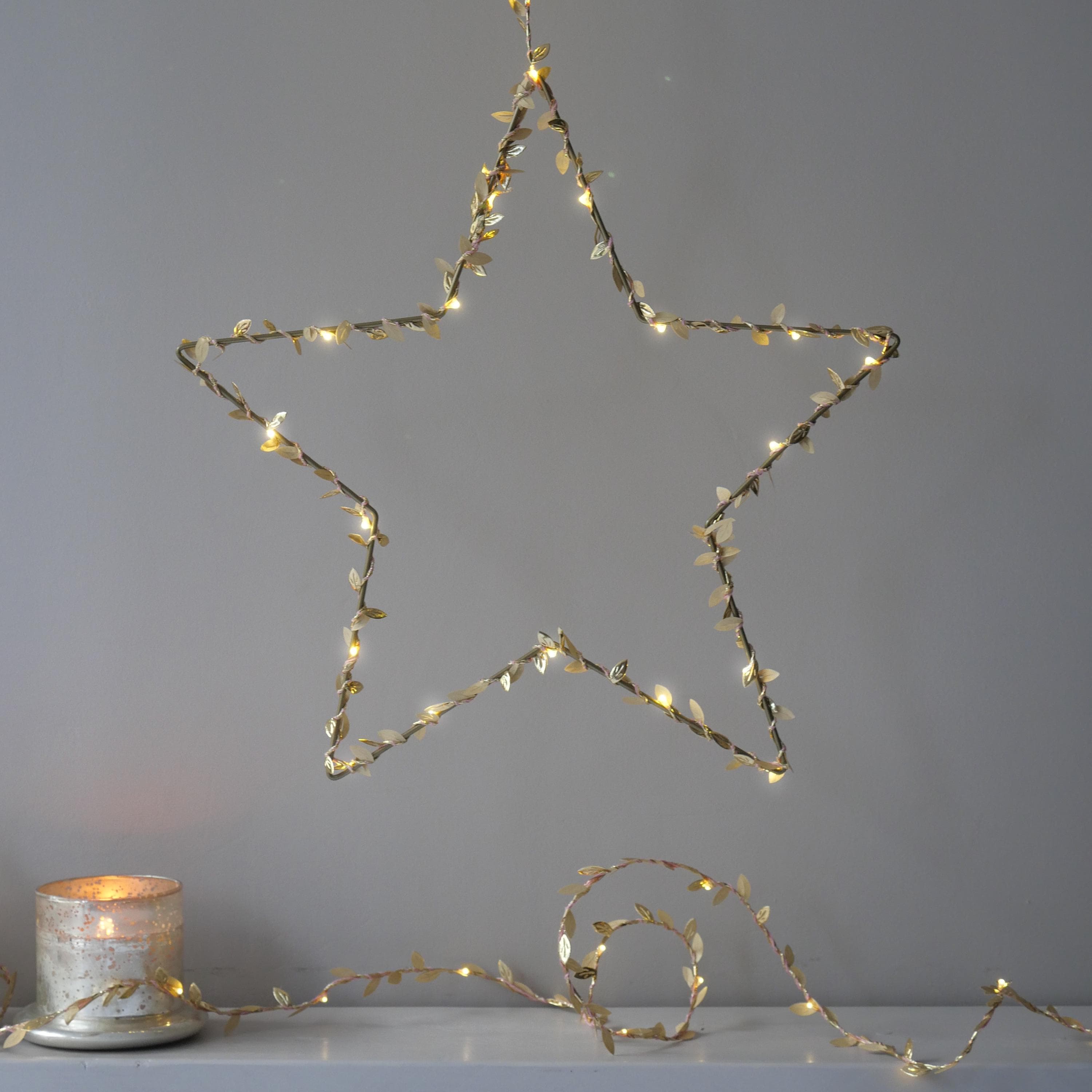 Christmas Star Light | Gold or Silver Light Up Star | Hanging Christmas Decoration - image 2