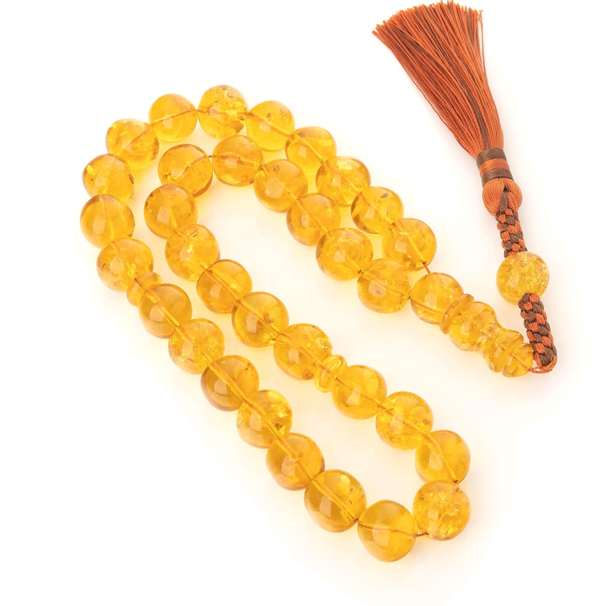 Baltic Amber Tasbih: Handmade Muslim Prayer Beads with Tassel (73g) - image 5