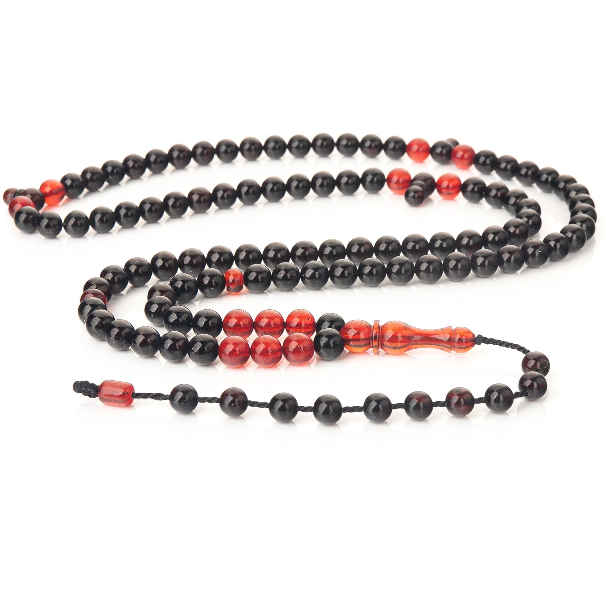 Baltic Amber Misbaha: 100 Islamic Prayer Beads with Leather Gift Box - image 4