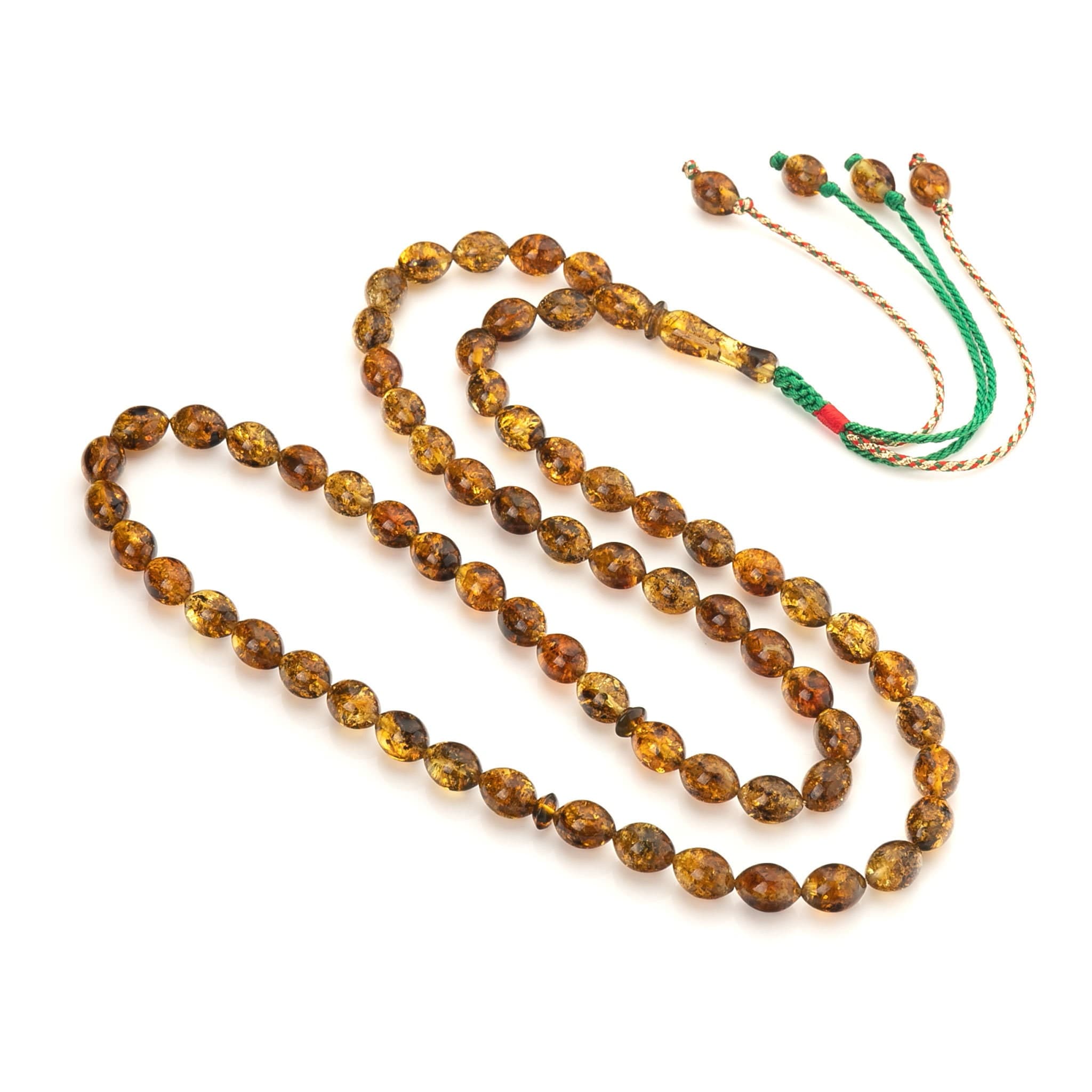 Amber tasbih subha prayer beads misbaha 66 beads|مسبحة كهرمان|