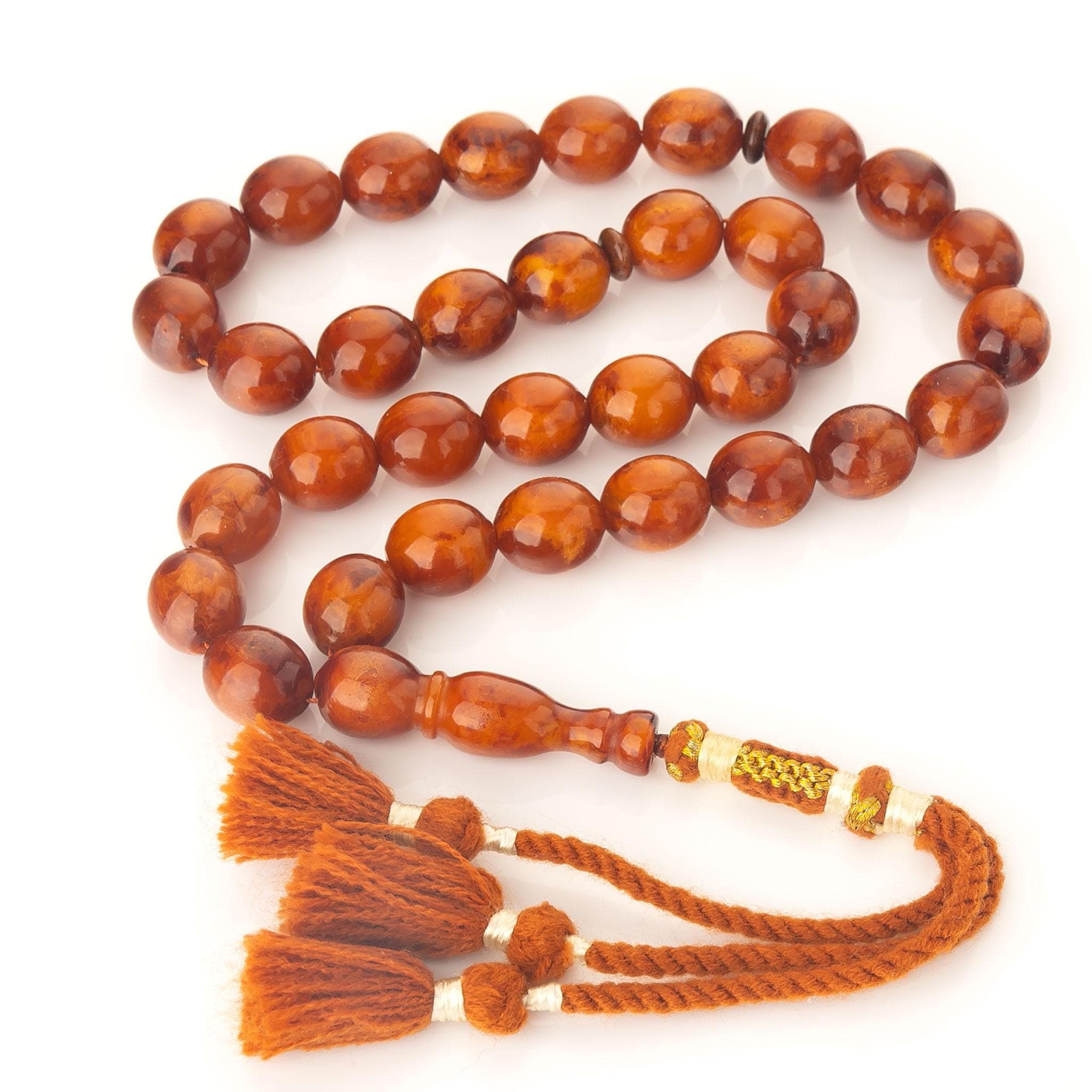 Large Prayer Beads, Brend Old Germany Amber Tasbih, Amber Misbaha, Vintage Style, 67g