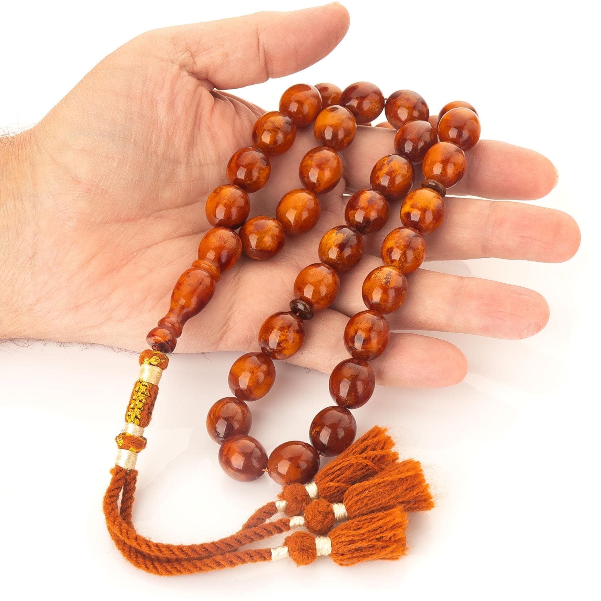 Large Prayer Beads, Brend Old Germany Amber Tasbih, Amber Misbaha, Vintage Style, 67g - image 5