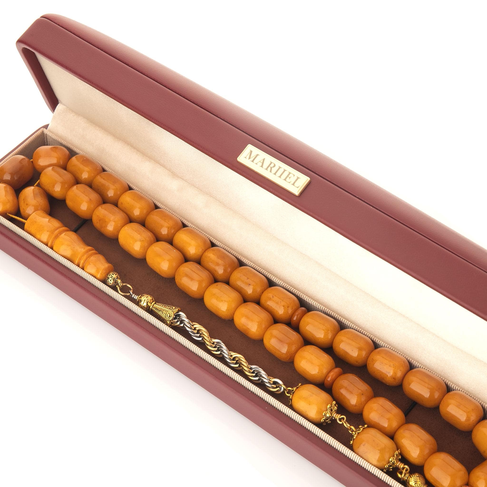 Old German Style Amber Misbaha – 33 Islamic Prayer Beads, 65g | Collectible Amber Rosary - image 5