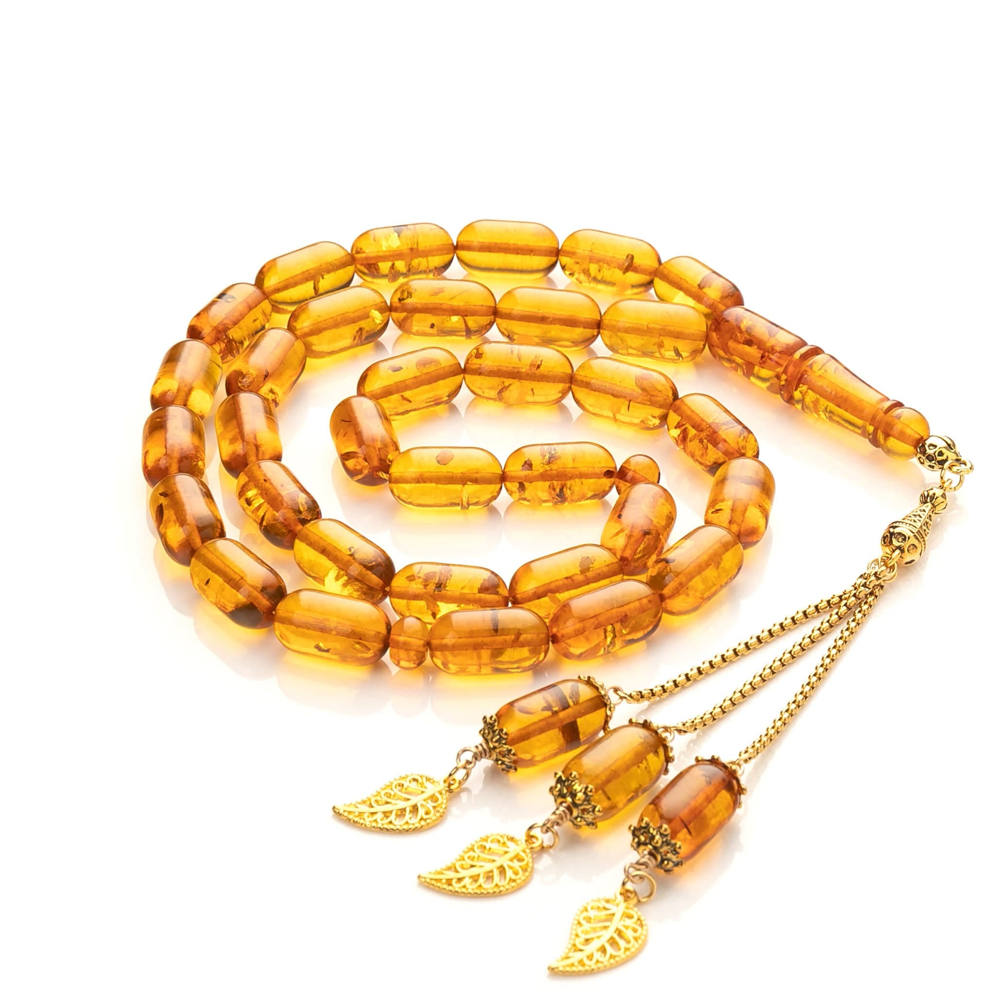 Amber Tasbih| 33 Islamic Prayer Beads,56g|Amber Misbaha|Tesbih|Sibha|مسبحة عنبر| - image 3