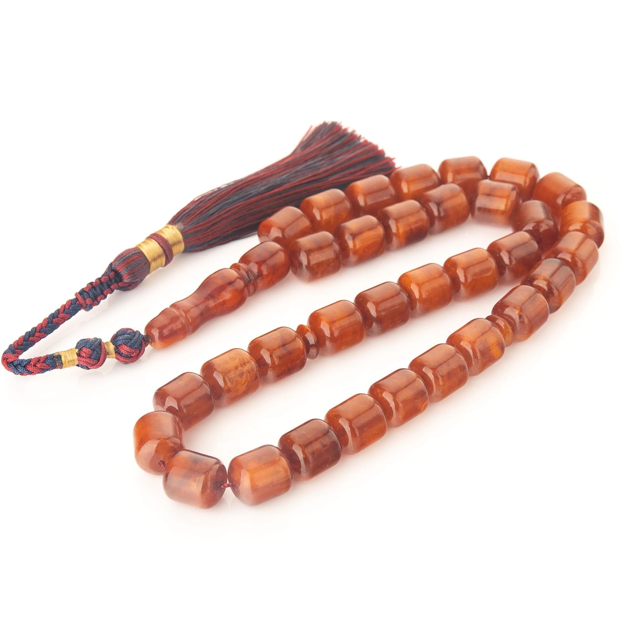 Brend Old Germany Amber Tasbih– 33 Islamic Prayer Beads, Vintage Style Misbaha Sibha