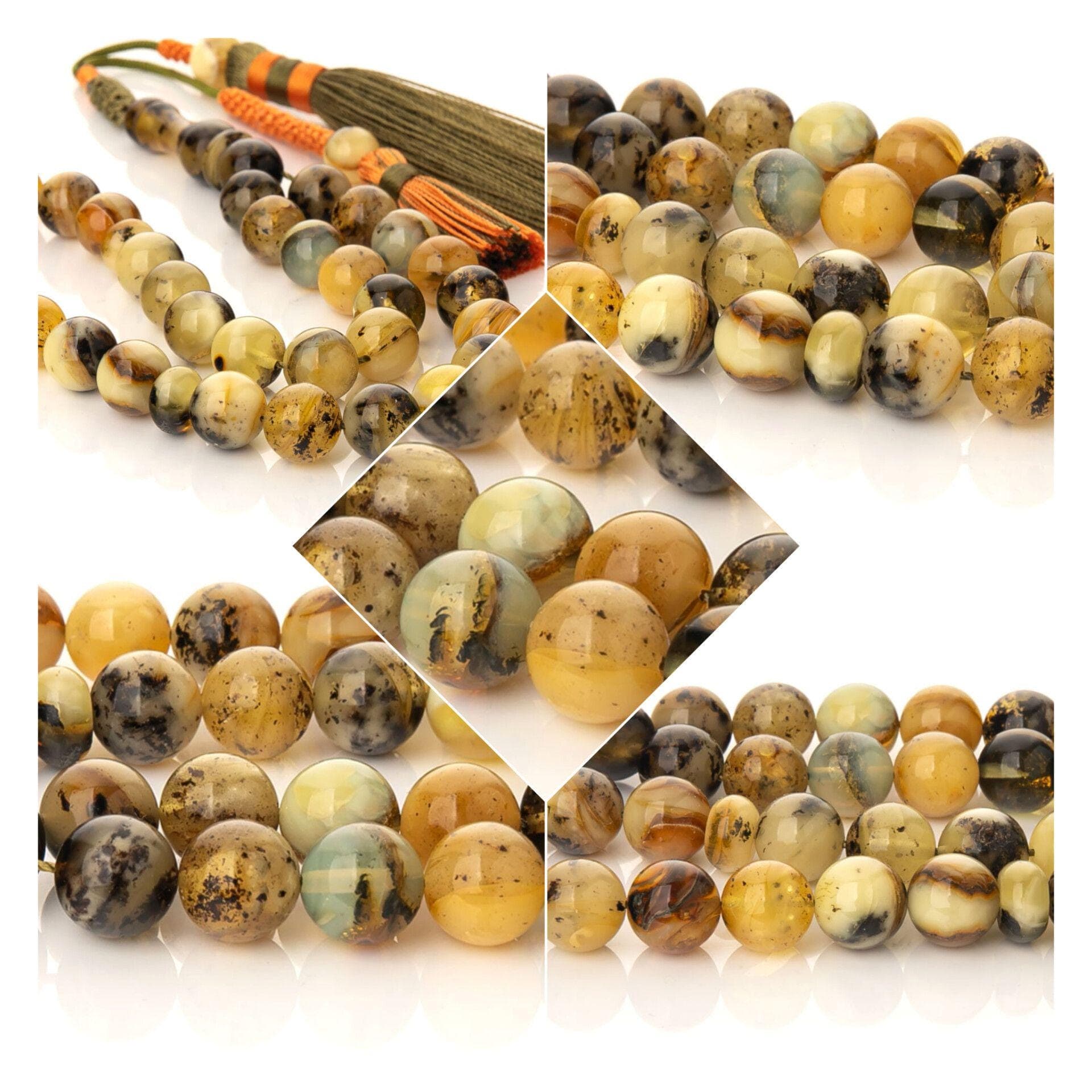 Handmade Amber Tasbih-100% Natural Islamic Prayer Beads-Amber Rosary-Unique Gift with Certificate - image 3