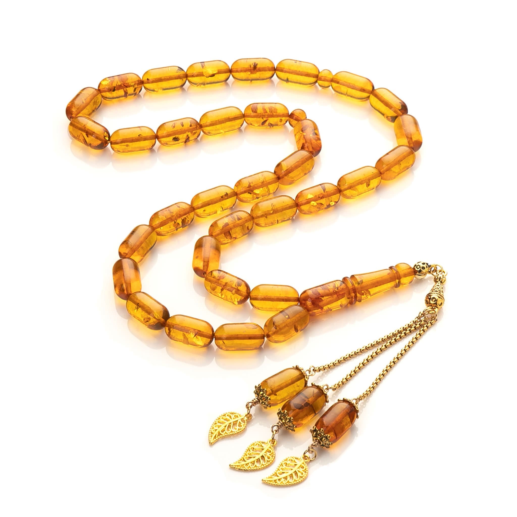 Amber Tasbih| 33 Islamic Prayer Beads,56g|Amber Misbaha|Tesbih|Sibha|مسبحة عنبر|