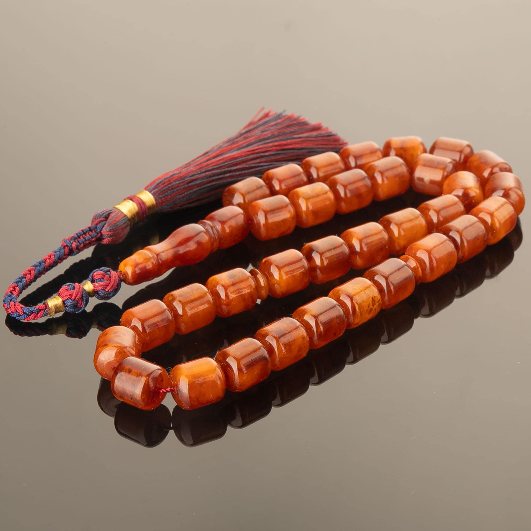Brend Old Germany Amber Tasbih– 33 Islamic Prayer Beads, Vintage Style Misbaha Sibha - image 4