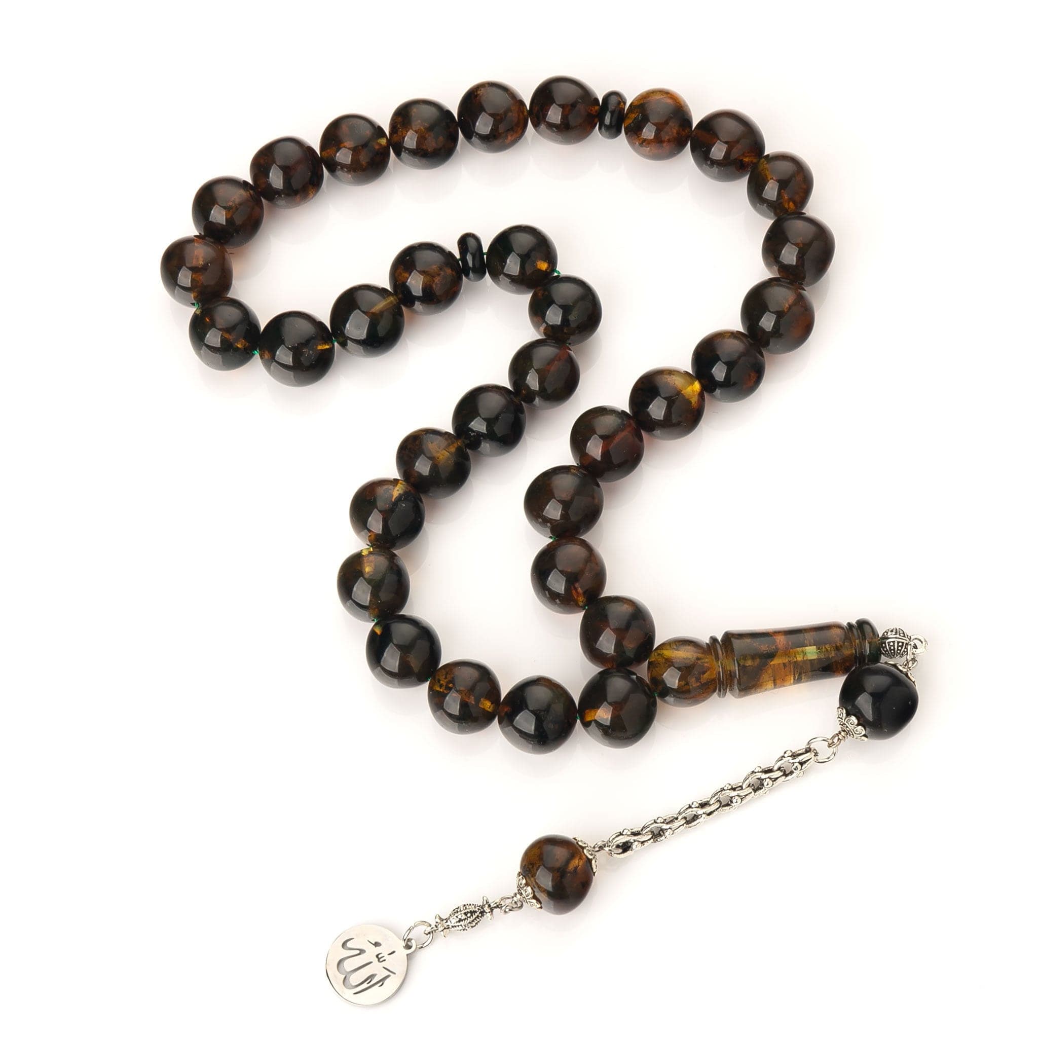 Amber Tasbih-33Islamic Prayer Beads,71g-Misbaha-Kehribar-Fossilamber-Subha-مسبحة العنبر - image 4