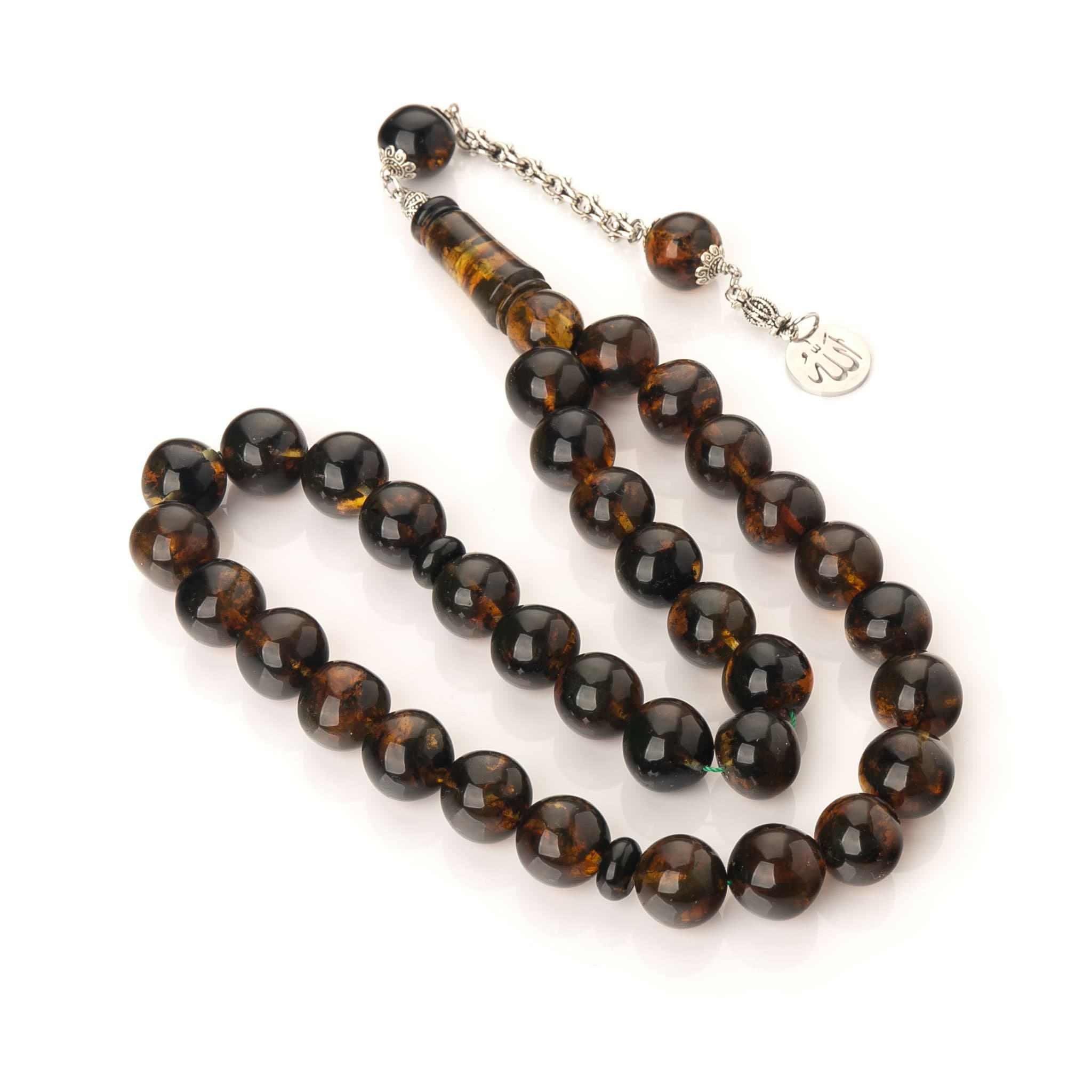 Amber Tasbih-33Islamic Prayer Beads,71g-Misbaha-Kehribar-Fossilamber-Subha-مسبحة العنبر - image 5