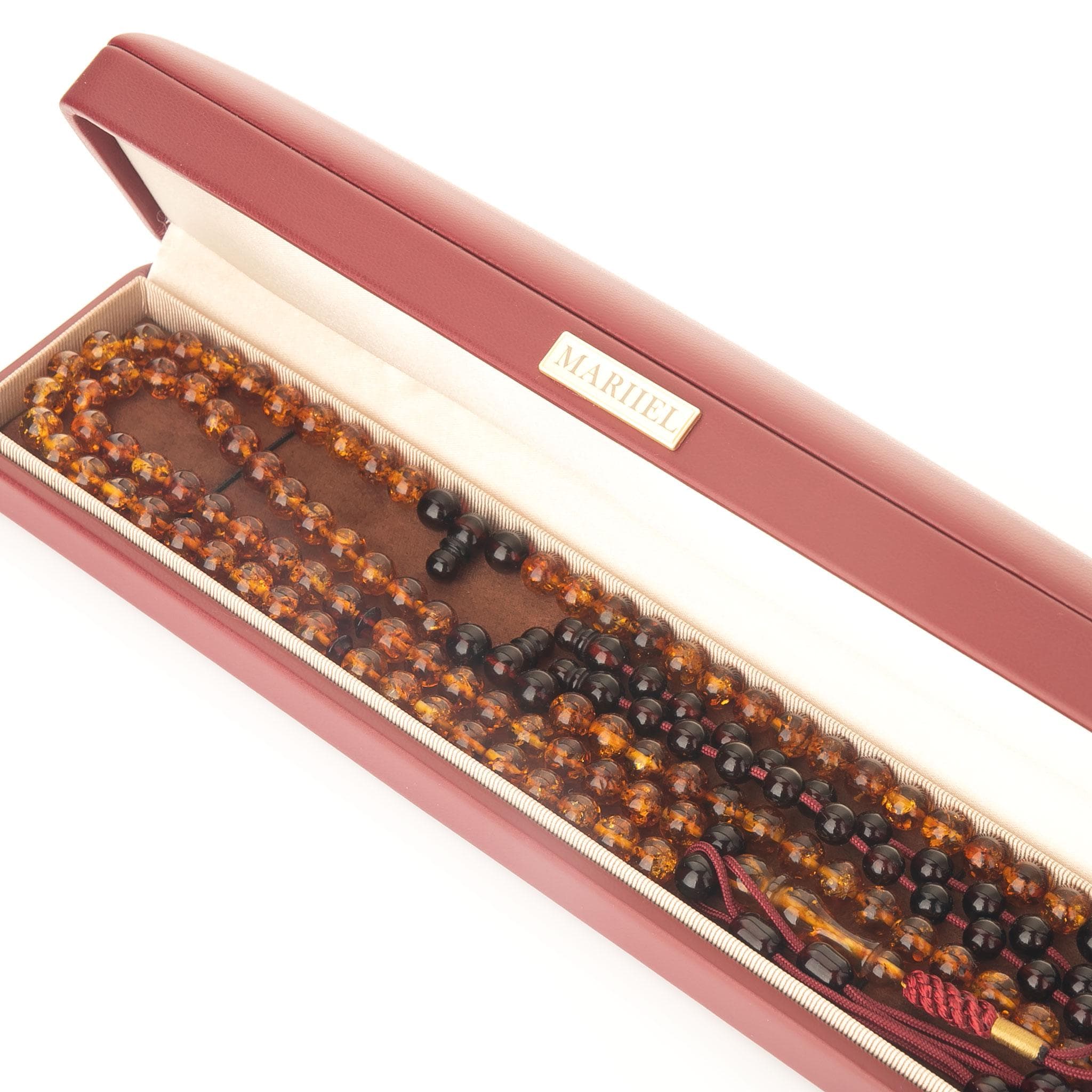 Amber Tijani Tasbih 100 Prayer Beads, Natural Baltic Amber Islamic Rosary, Handmade Misbaha Gift - image 5