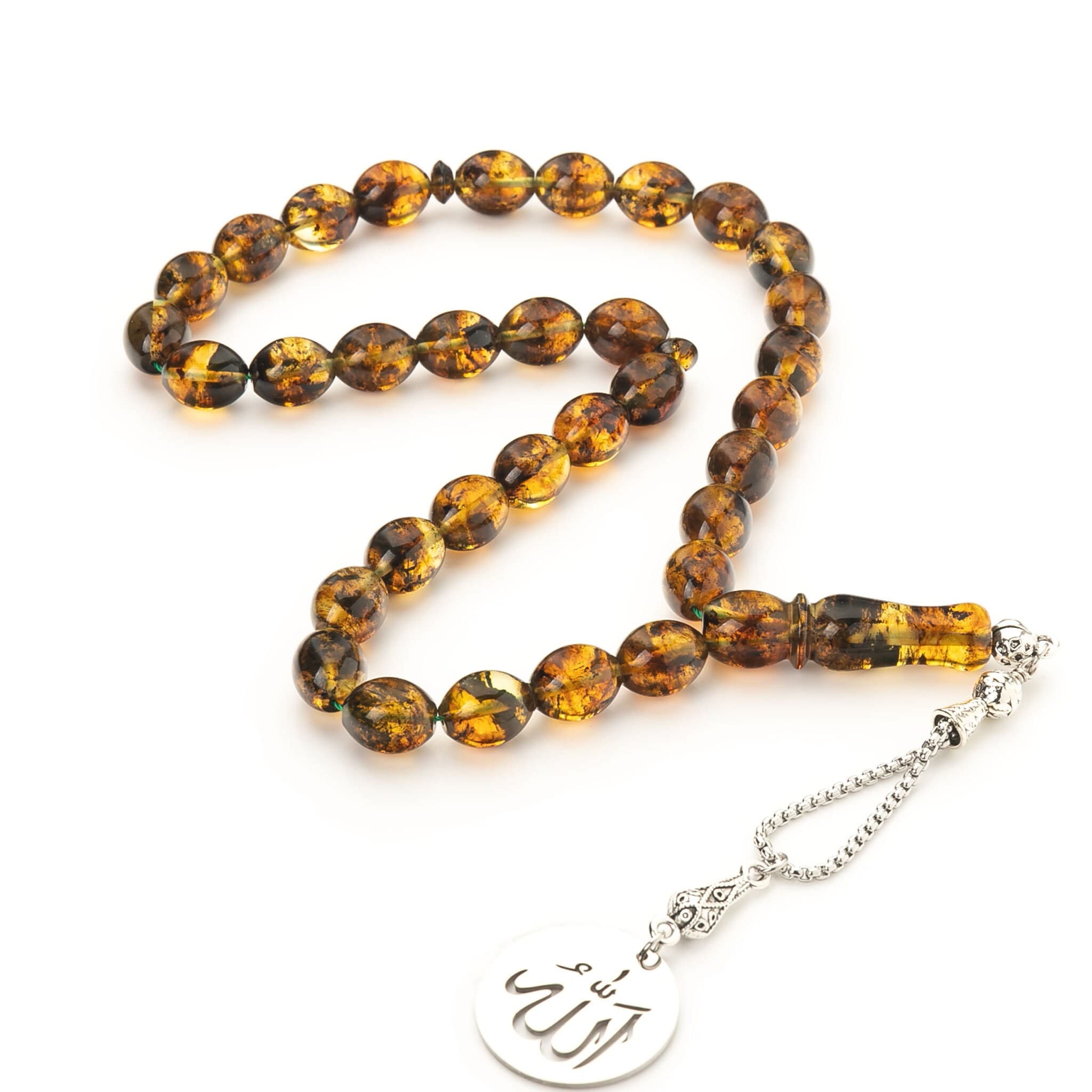 Natural Amber Tasbih: 33-Bead Muslim Prayer Rosary - image 3