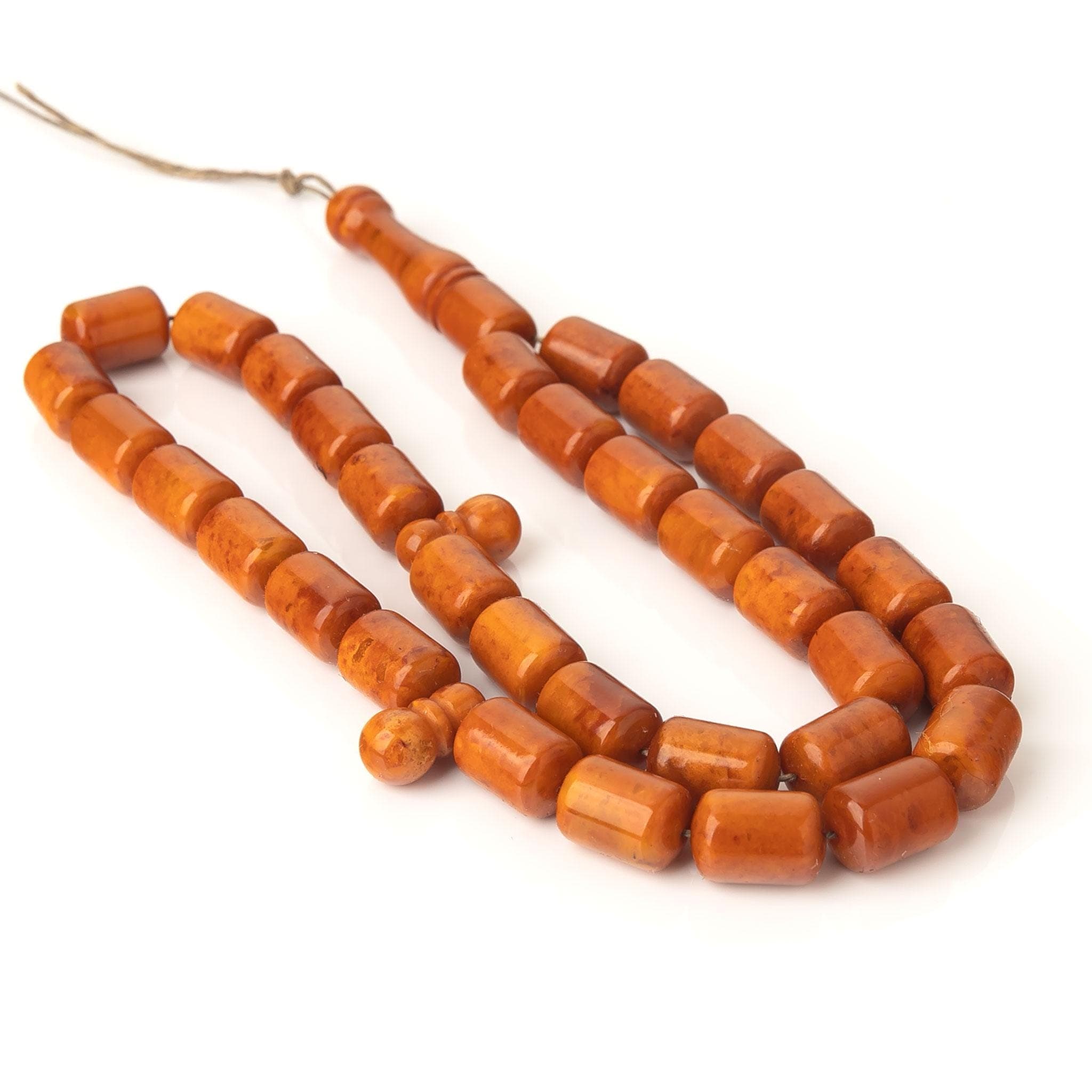 Handmade Amber Tasbih: Vintage-Style Islamic Prayer Beads - image 4