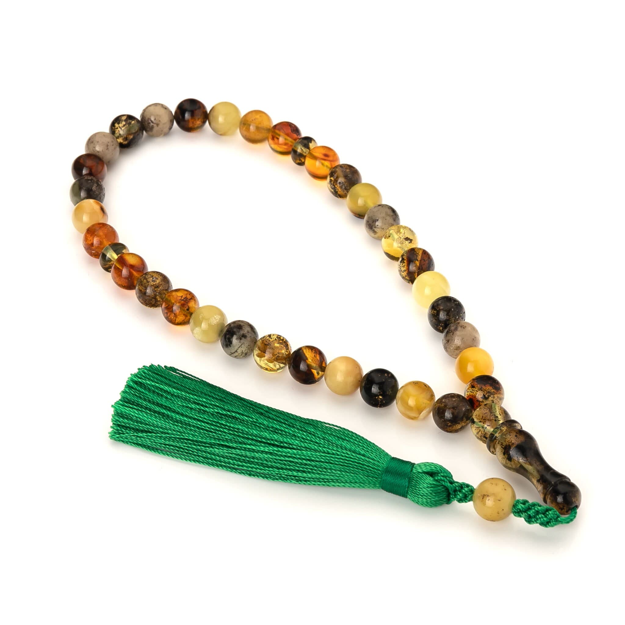 Real Amber Tasbih|33 Islamic Prayer Beads,19g|Misbaha|Tesbih|Sibha|Damla Kehribar|مسبحة عنبر| - image 3